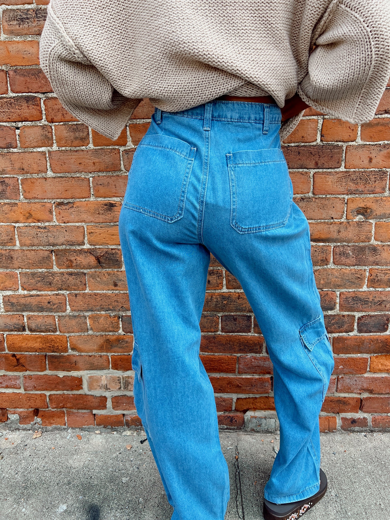 FINAL SALE- Soft Focus Blueberry Cargo Pants