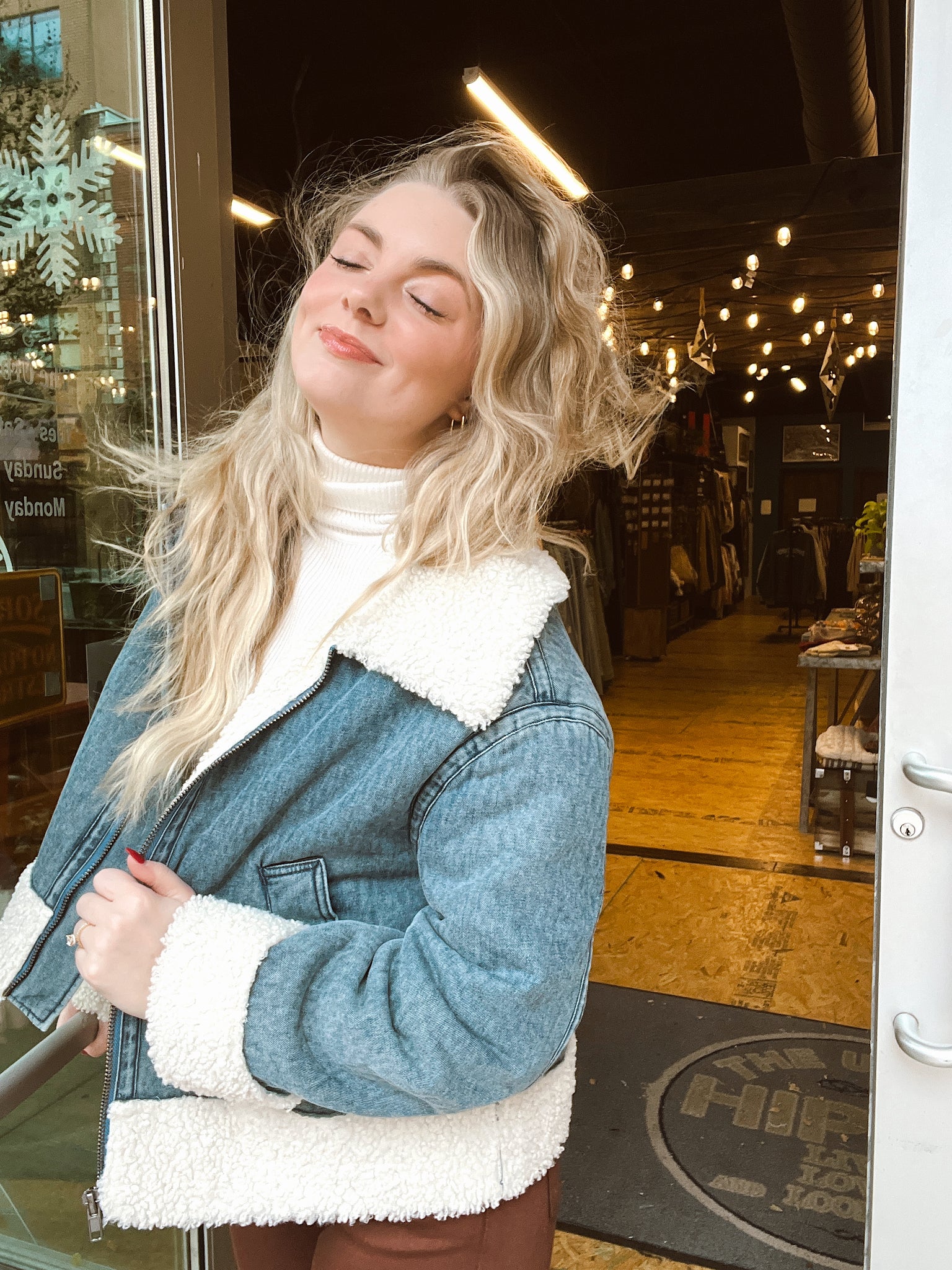 FINAL SALE- Oh So Retro Sherpa Lined Jacket