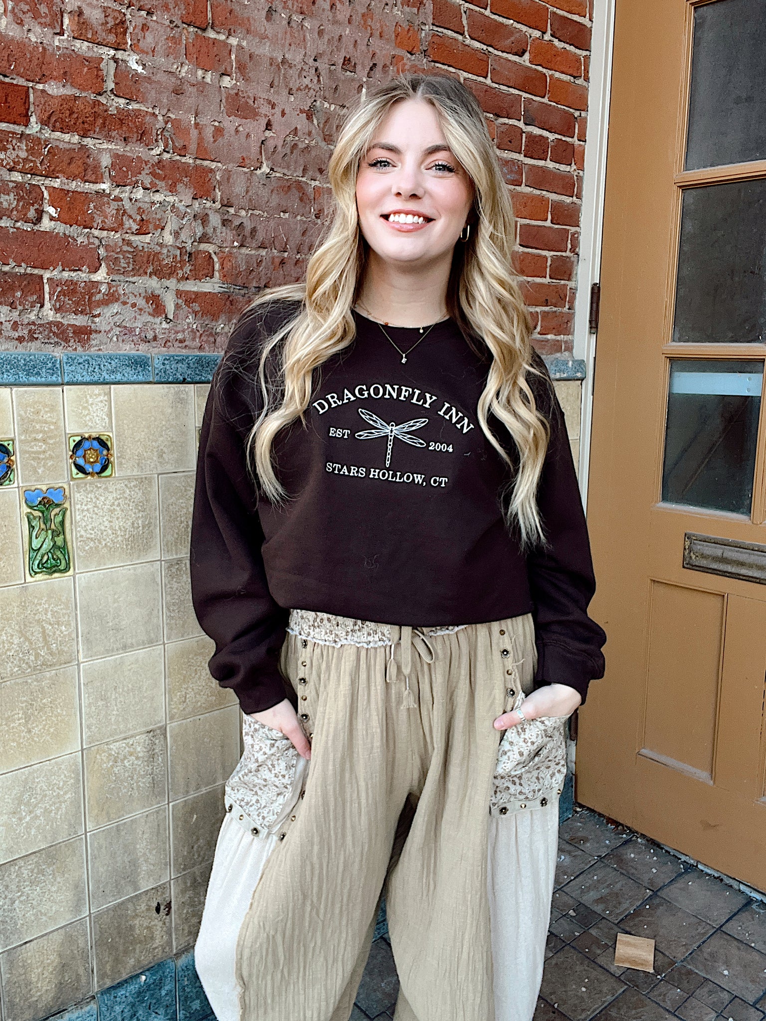 Dragonfly Inn Embroidered Sweatshirt