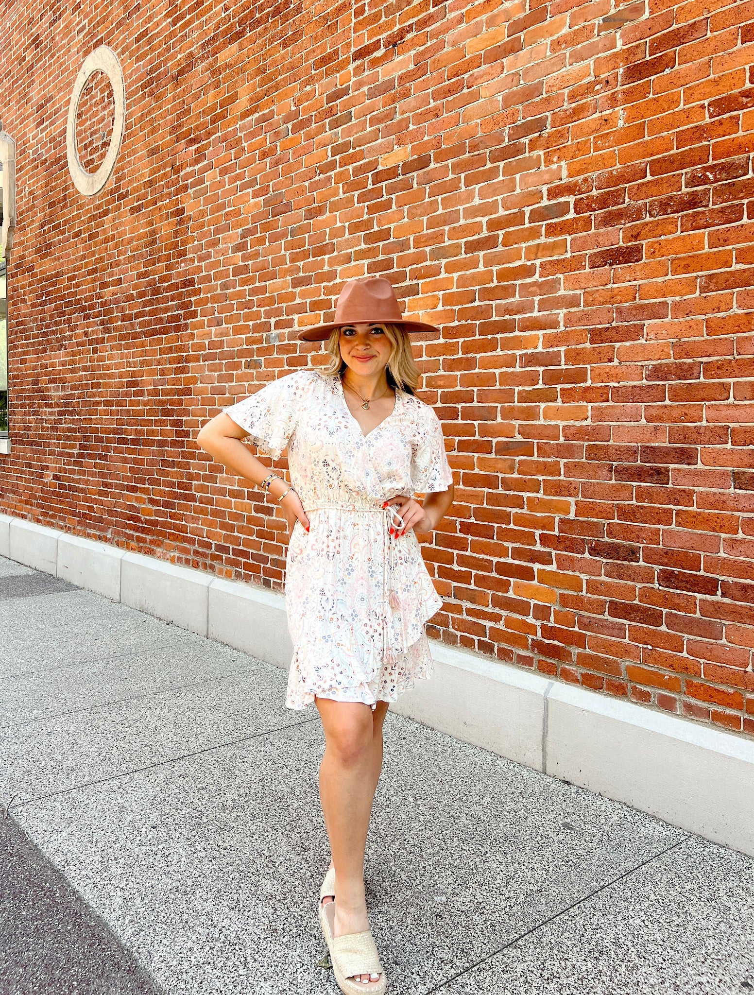 FINAL SALE- Ready Or Not Natural Floral Dress