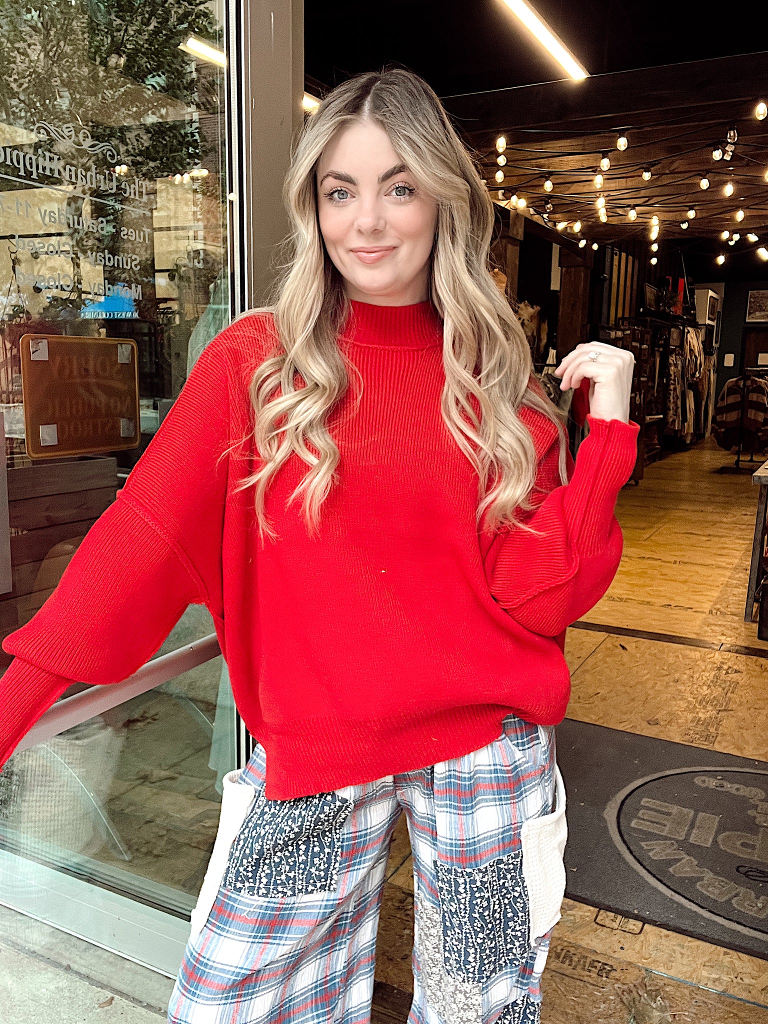 Night In Sweater Ruby Red