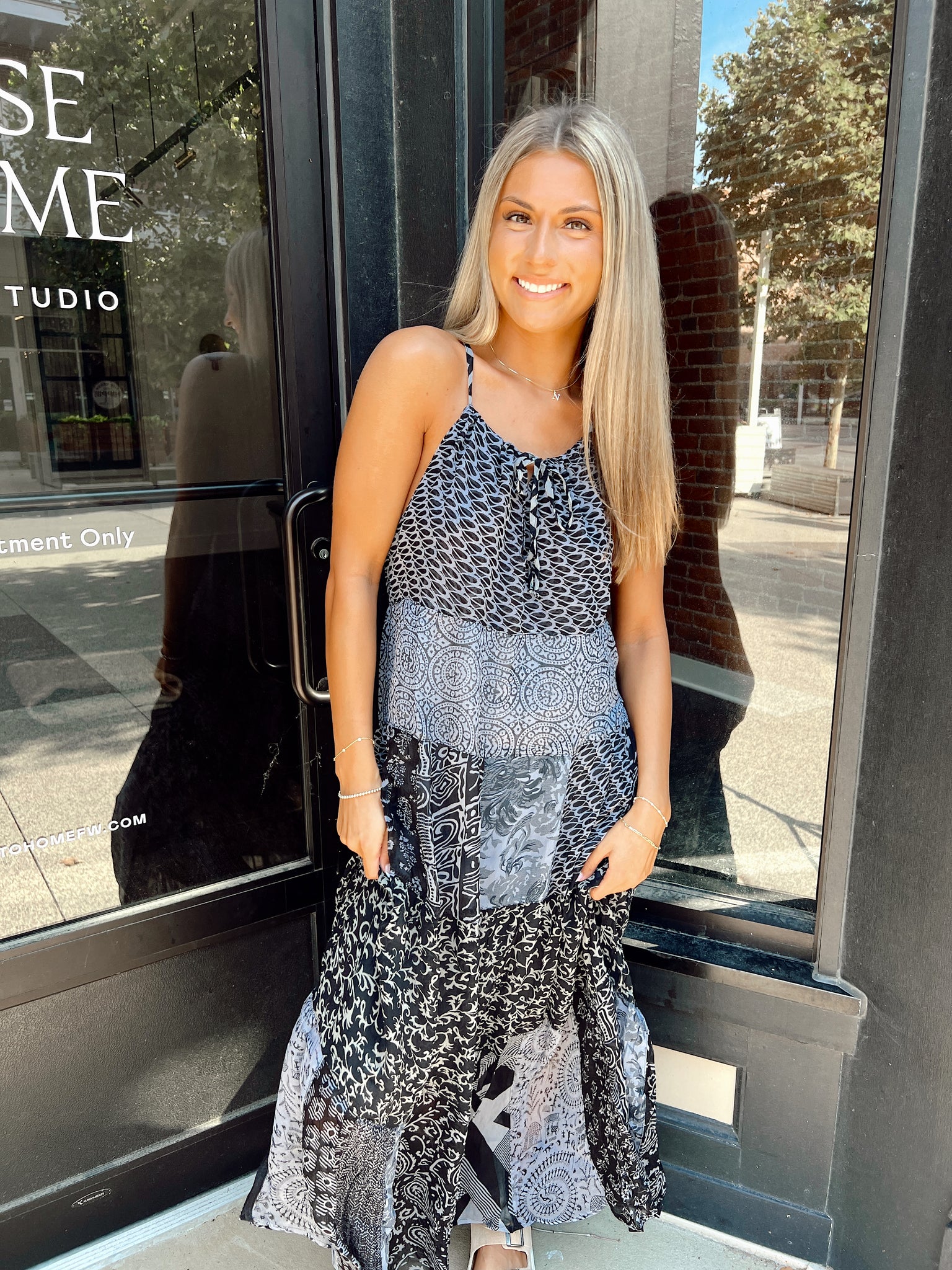 Unbothered Black Halter Neck Maxi Dress