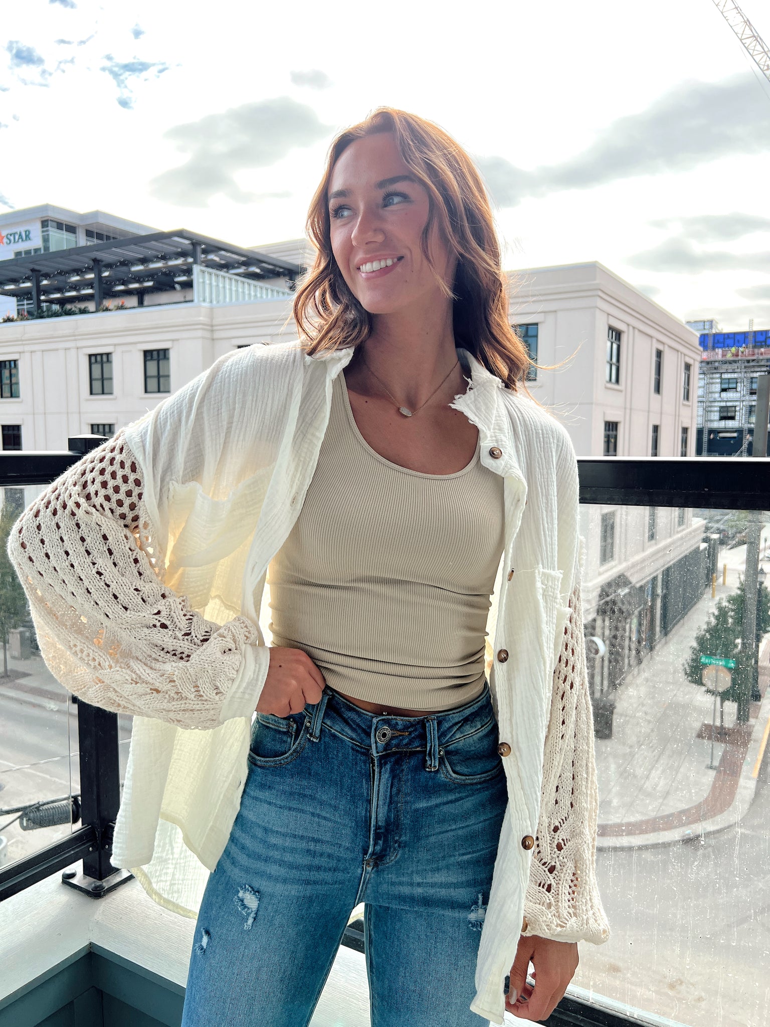 Rhiannon Cream Button Up