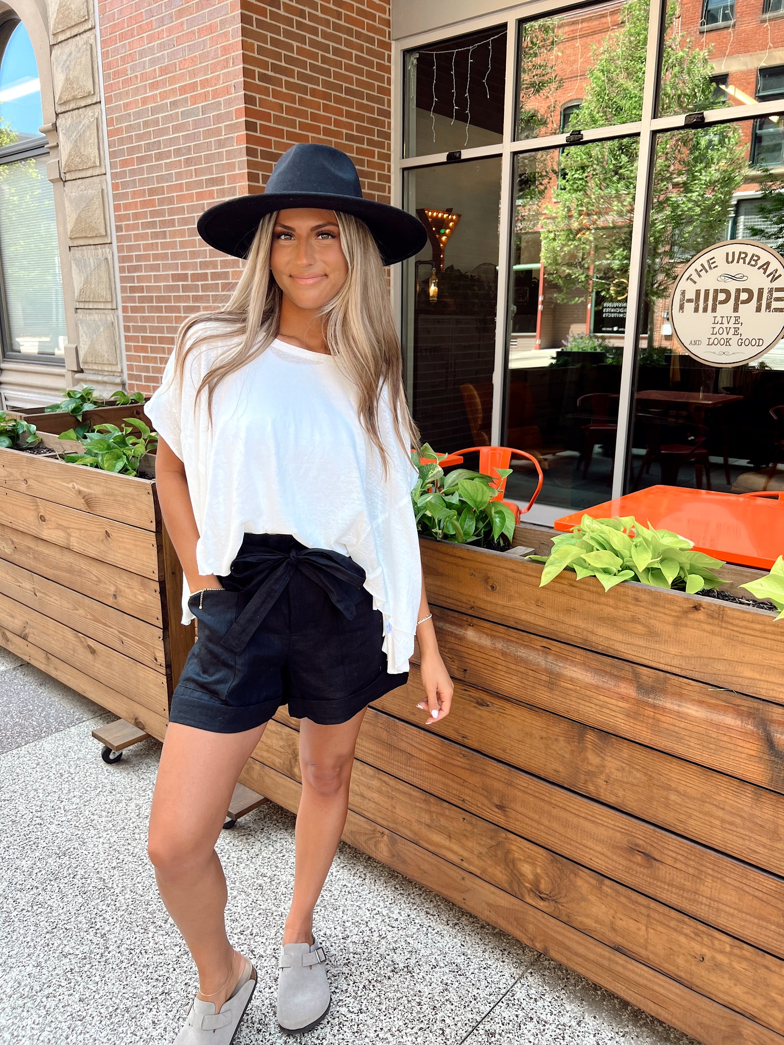 FINAL SALE- Blindsided Black Paper Bag Shorts