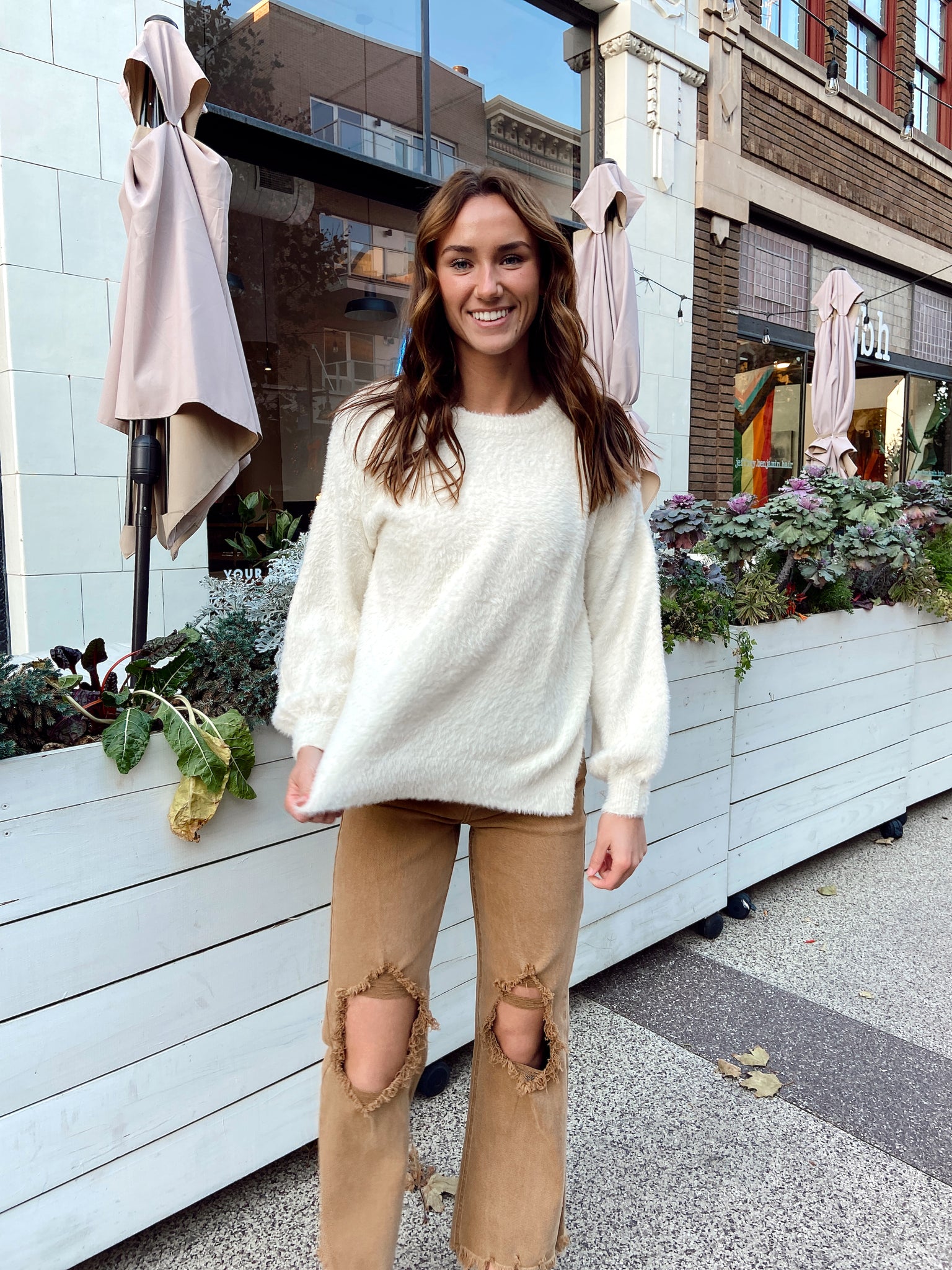 Veracity Cream Mohair Sweater