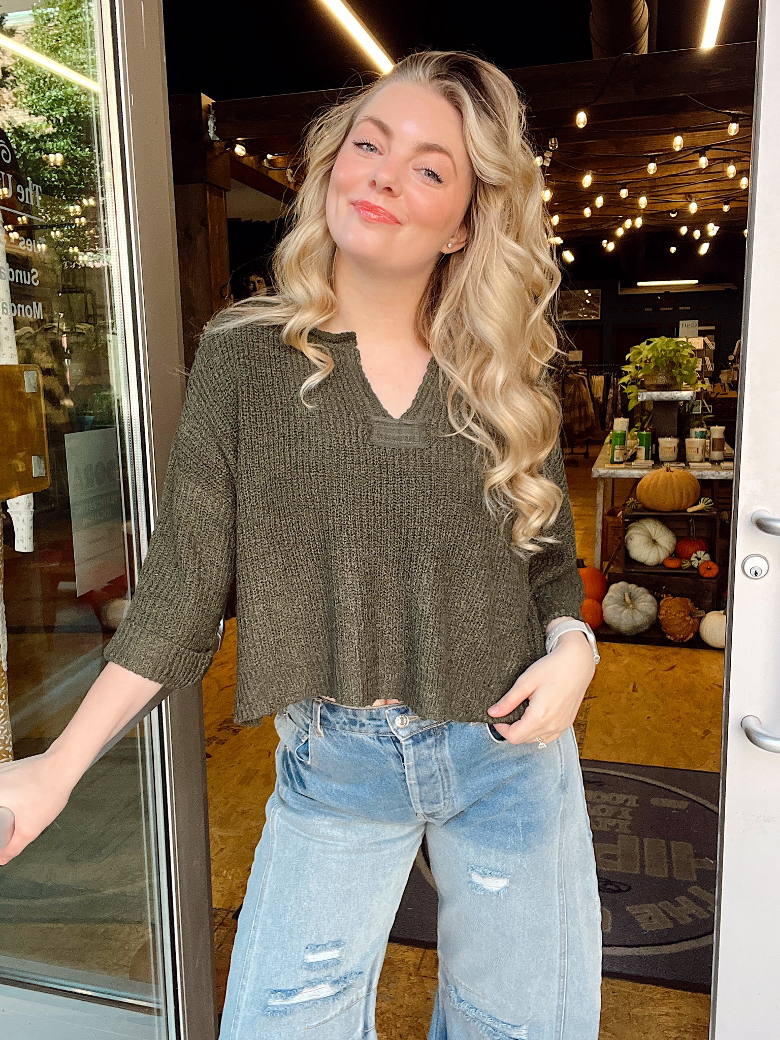 My Fav Dark Olive Sweater
