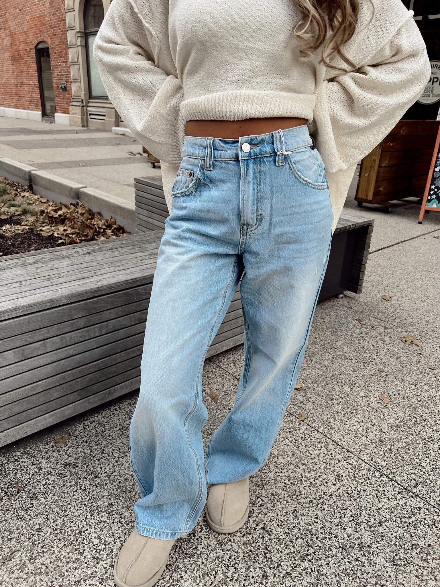 My Type Light Wash Straight Leg Jeans