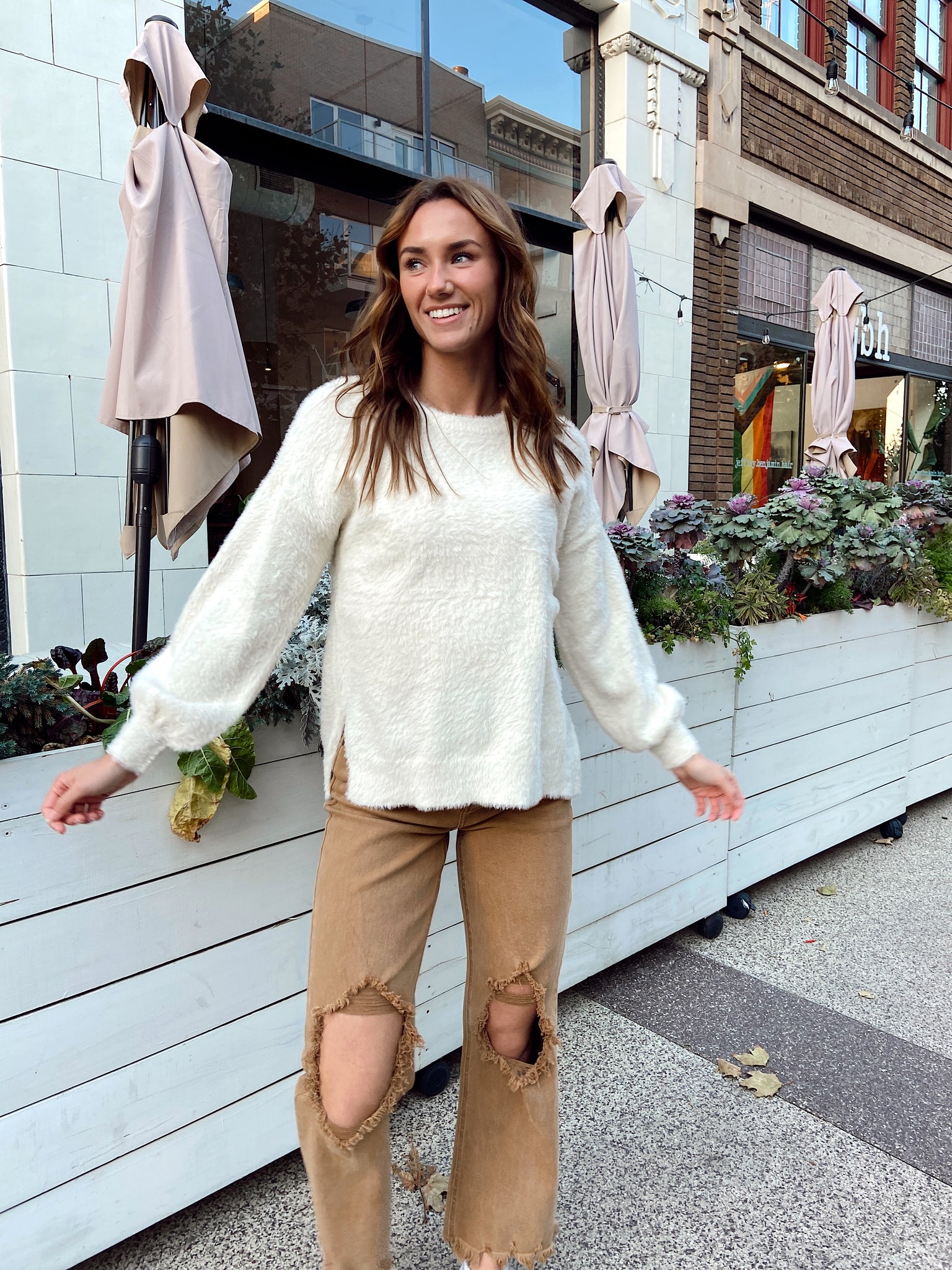 Veracity Cream Mohair Sweater