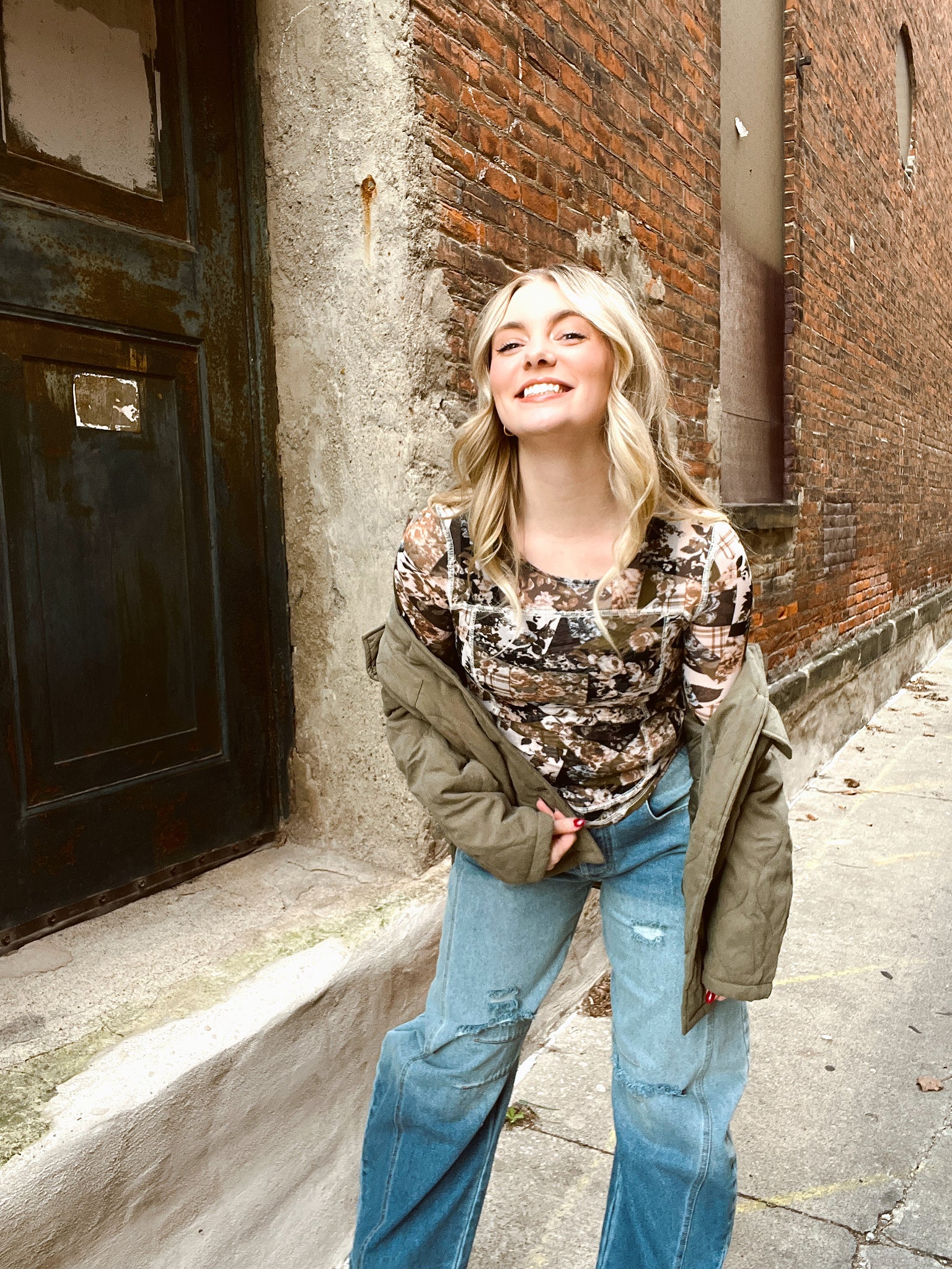 Holly Jolly Olive Quilted Jacket