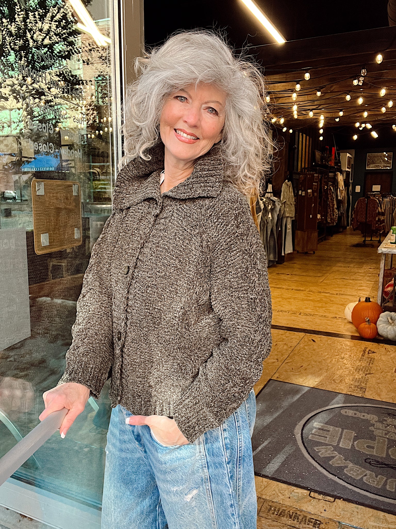 Changing Leaves Chenille Sweater