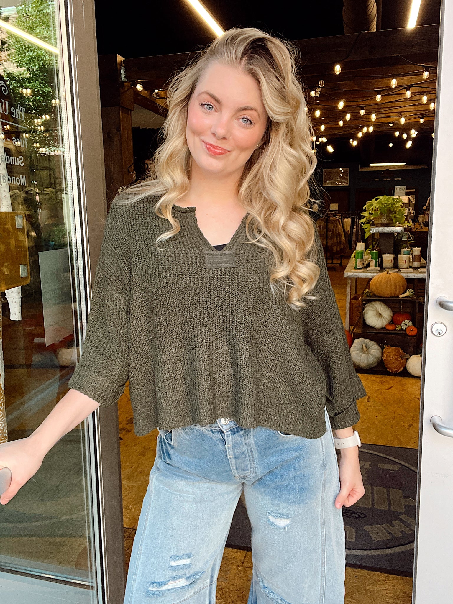 My Fav Dark Olive Sweater