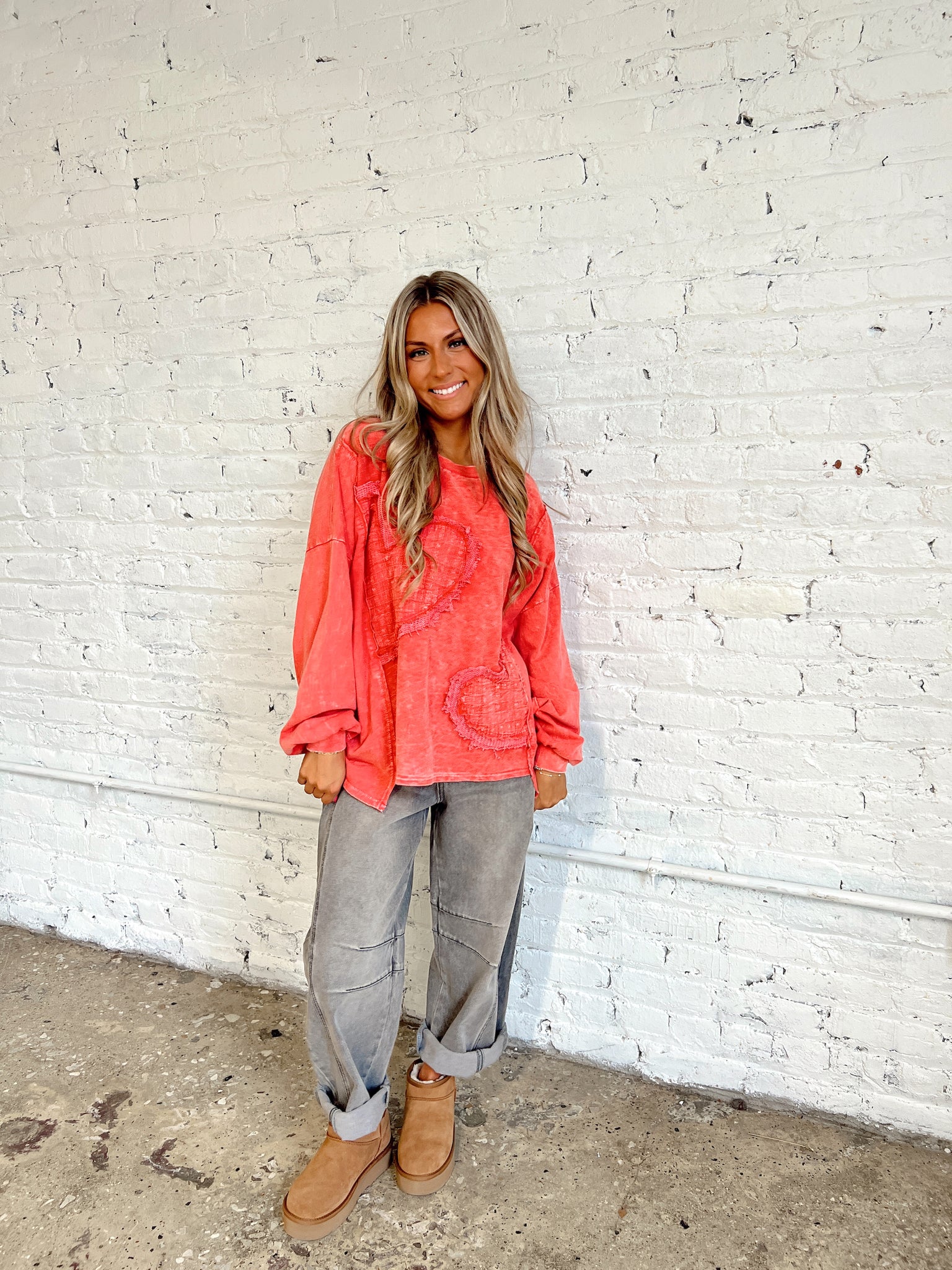 My Way Gray Denim Barrel Jeans