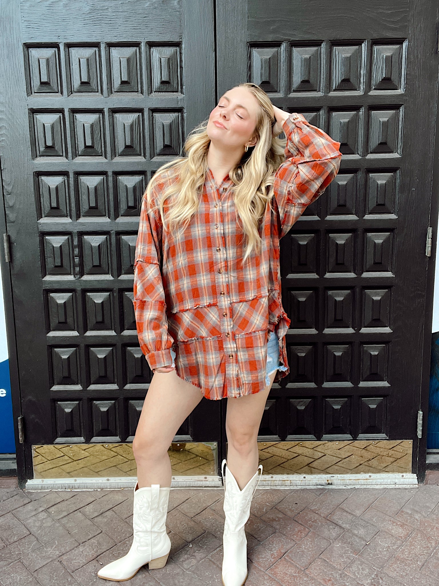 Apple Cider Red Button Down Flannel