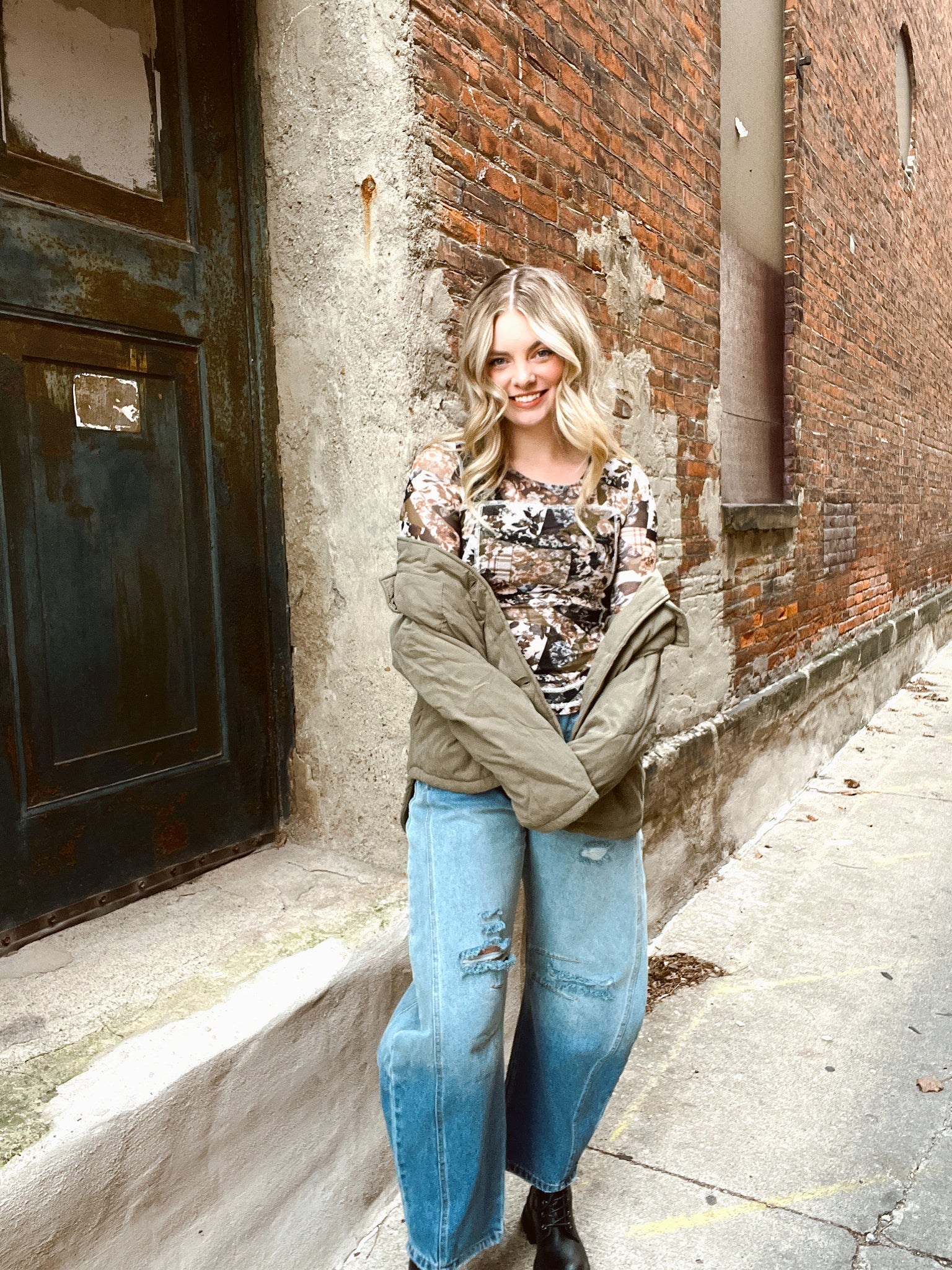 Holly Jolly Olive Quilted Jacket
