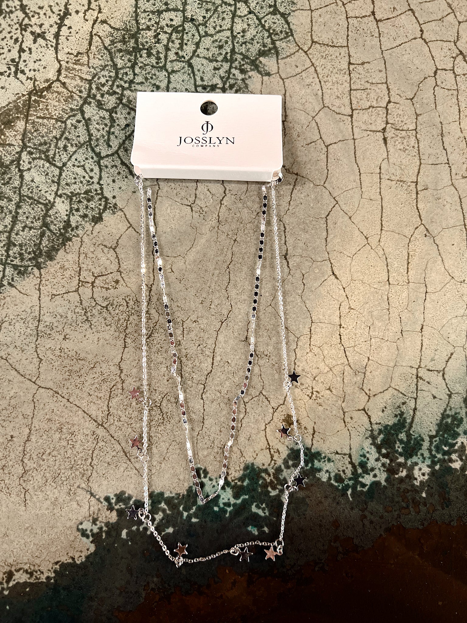 Star Layered Silver Necklace