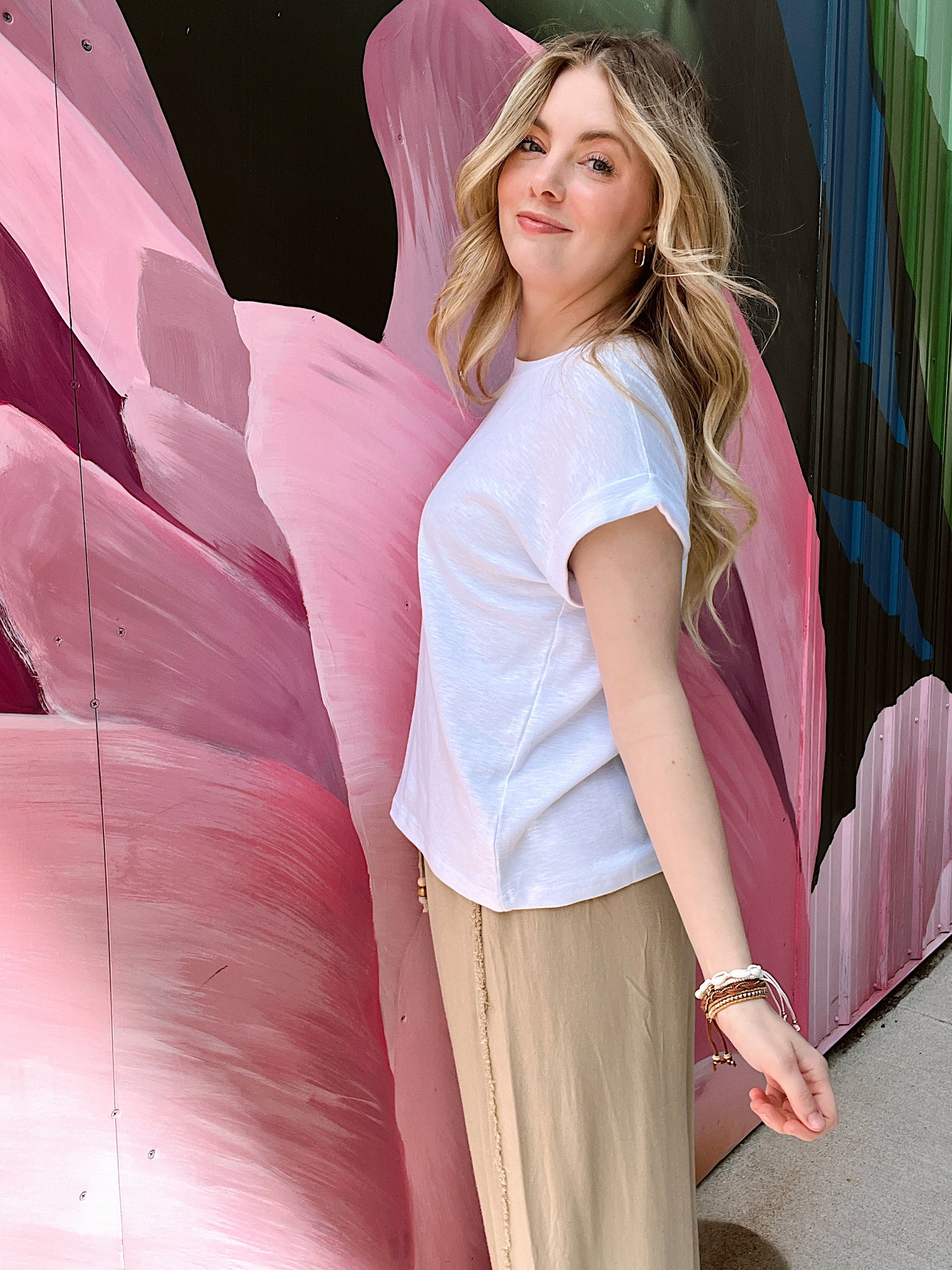 Celia White Short Sleeve Tee