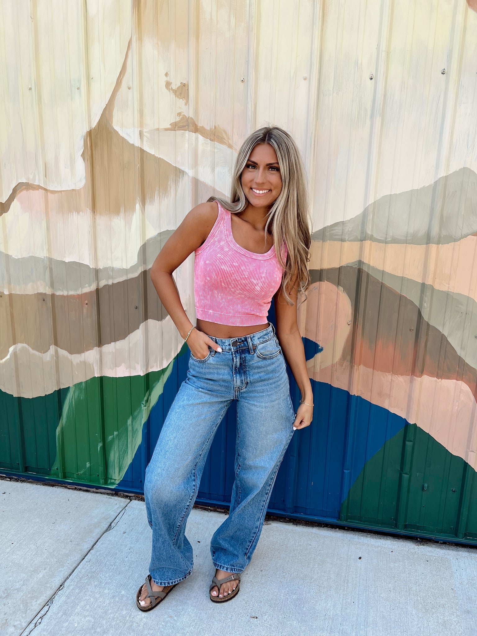 Conway Medium Wash Dad Jeans