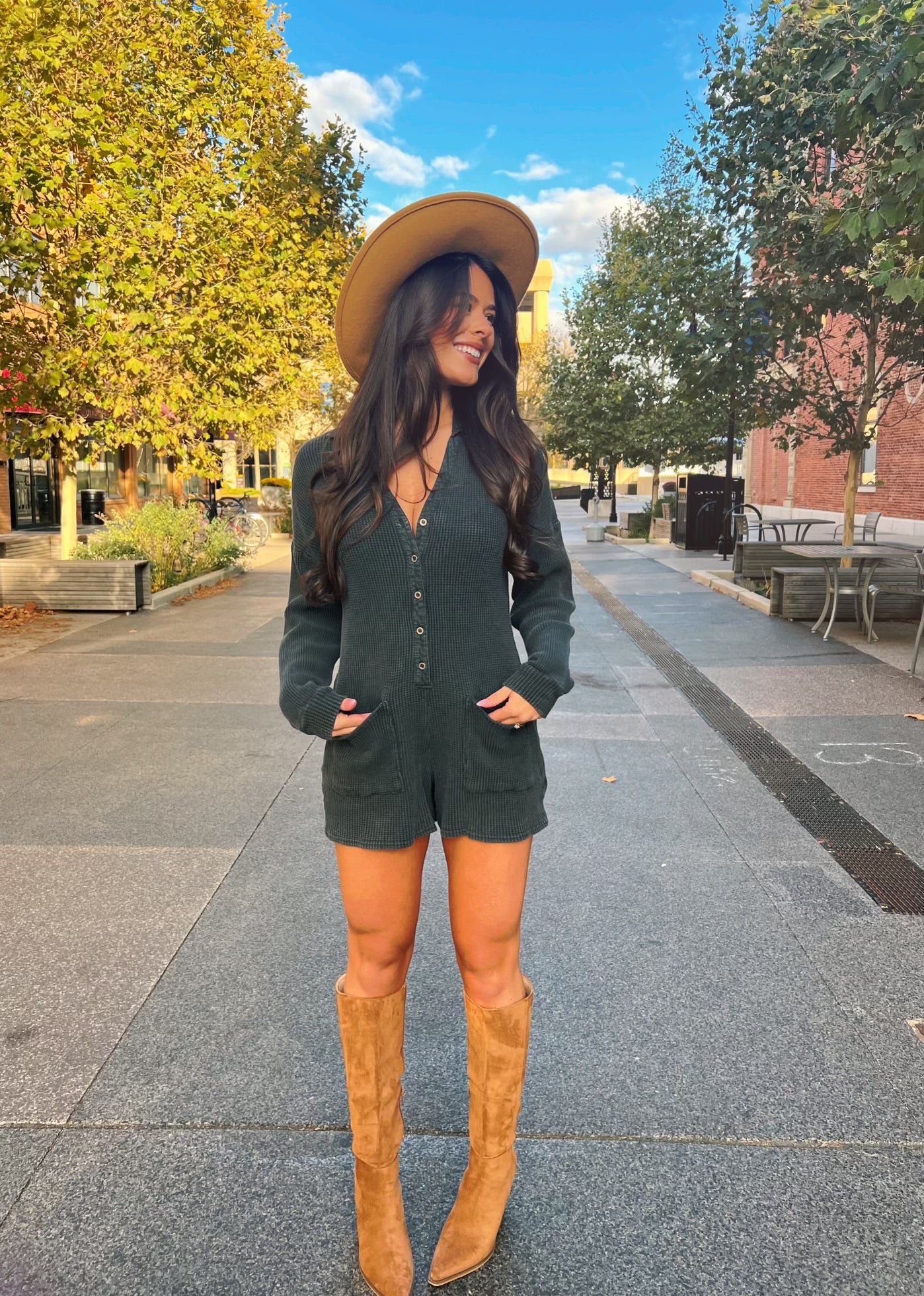 FINAL SALE- Snuggle Me Close Waffle Romper