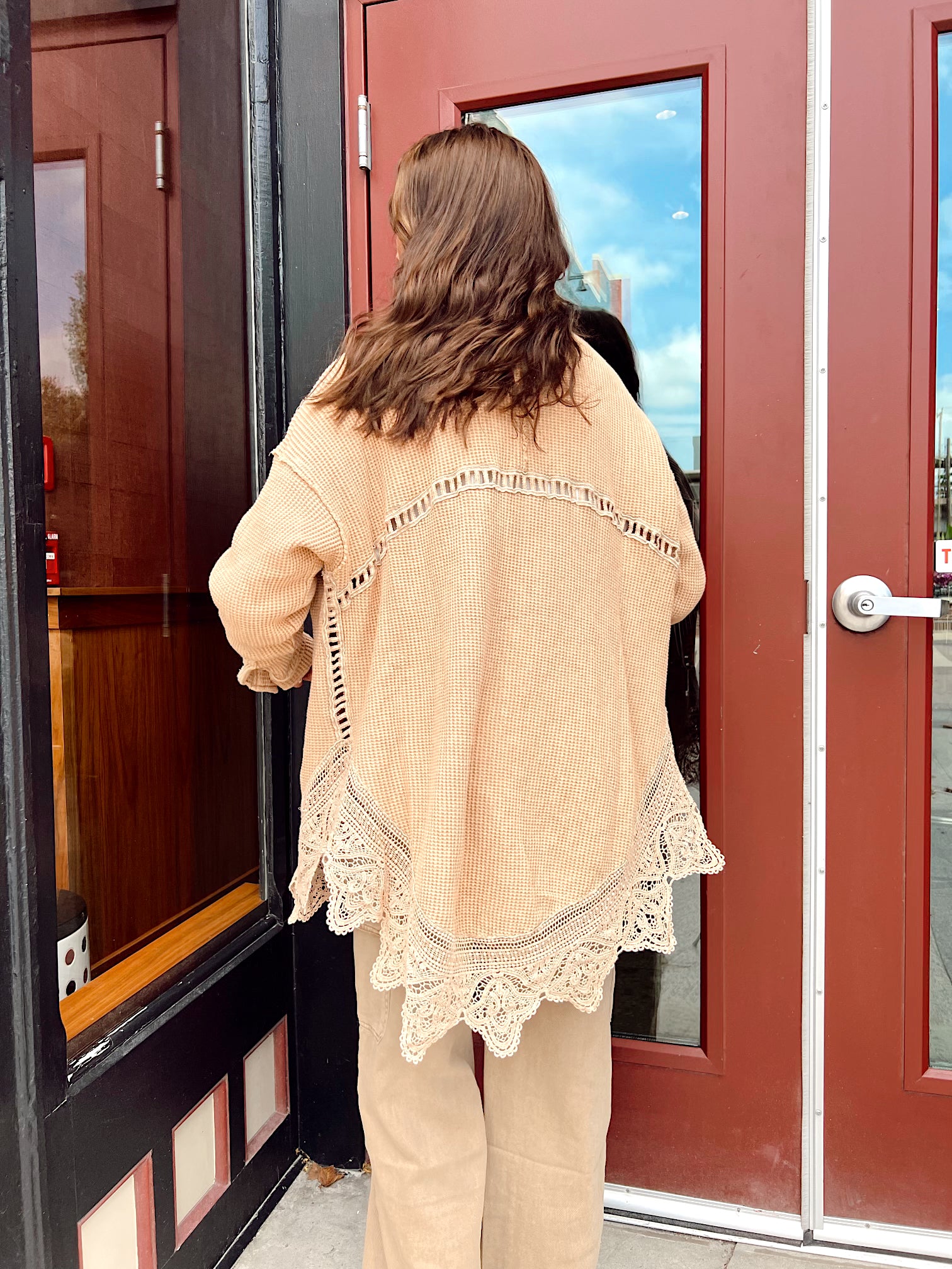 Destiny Coffee Lace Jacket