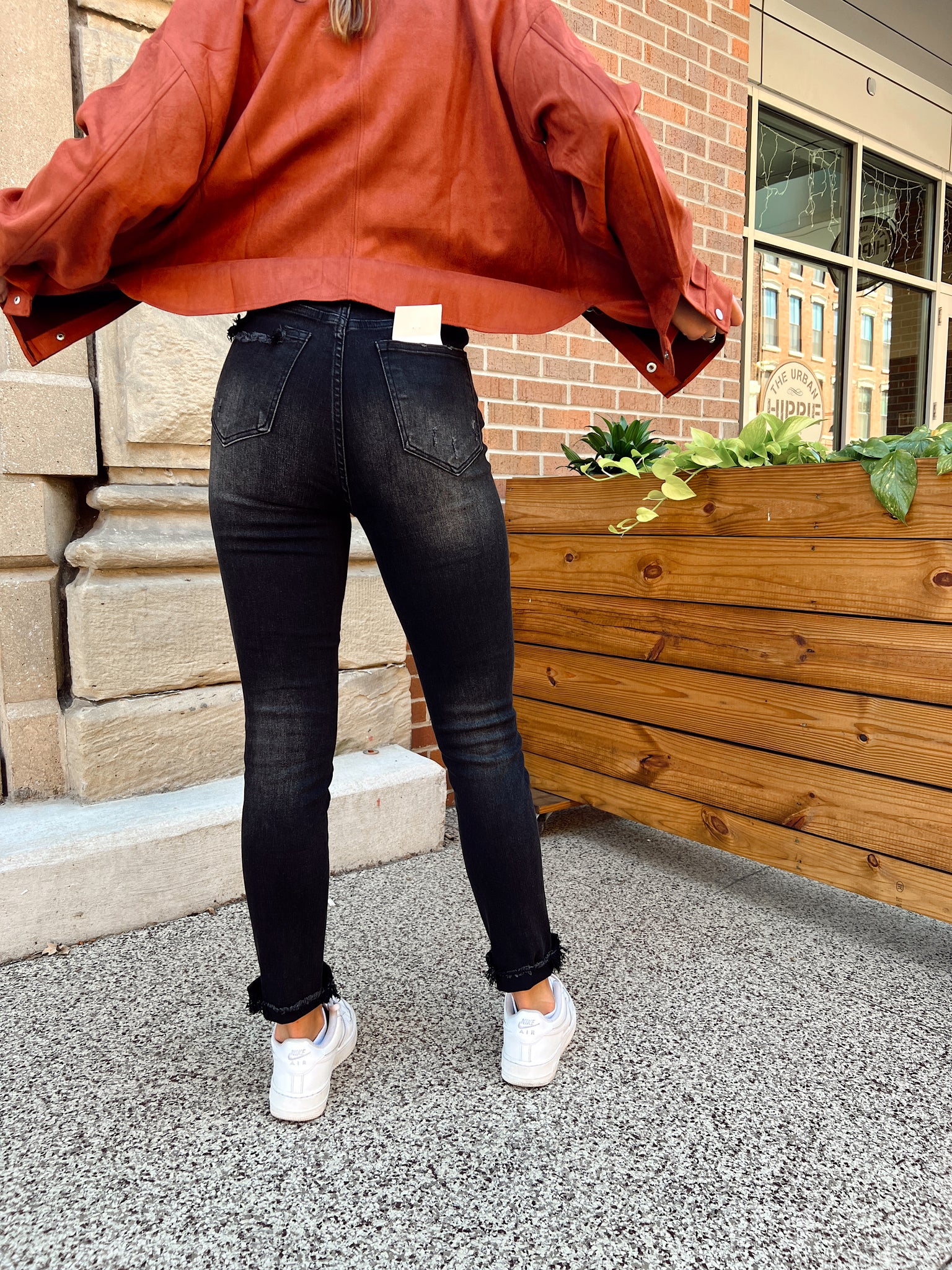 Good Catch Black Distressed Skinny Jeans