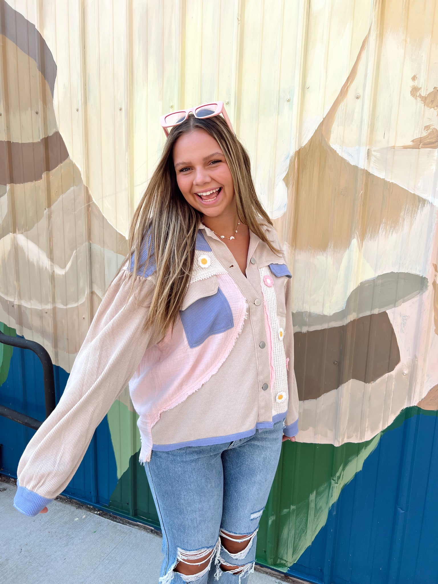 FINAL SALE- Esme Beige Floral Jacket