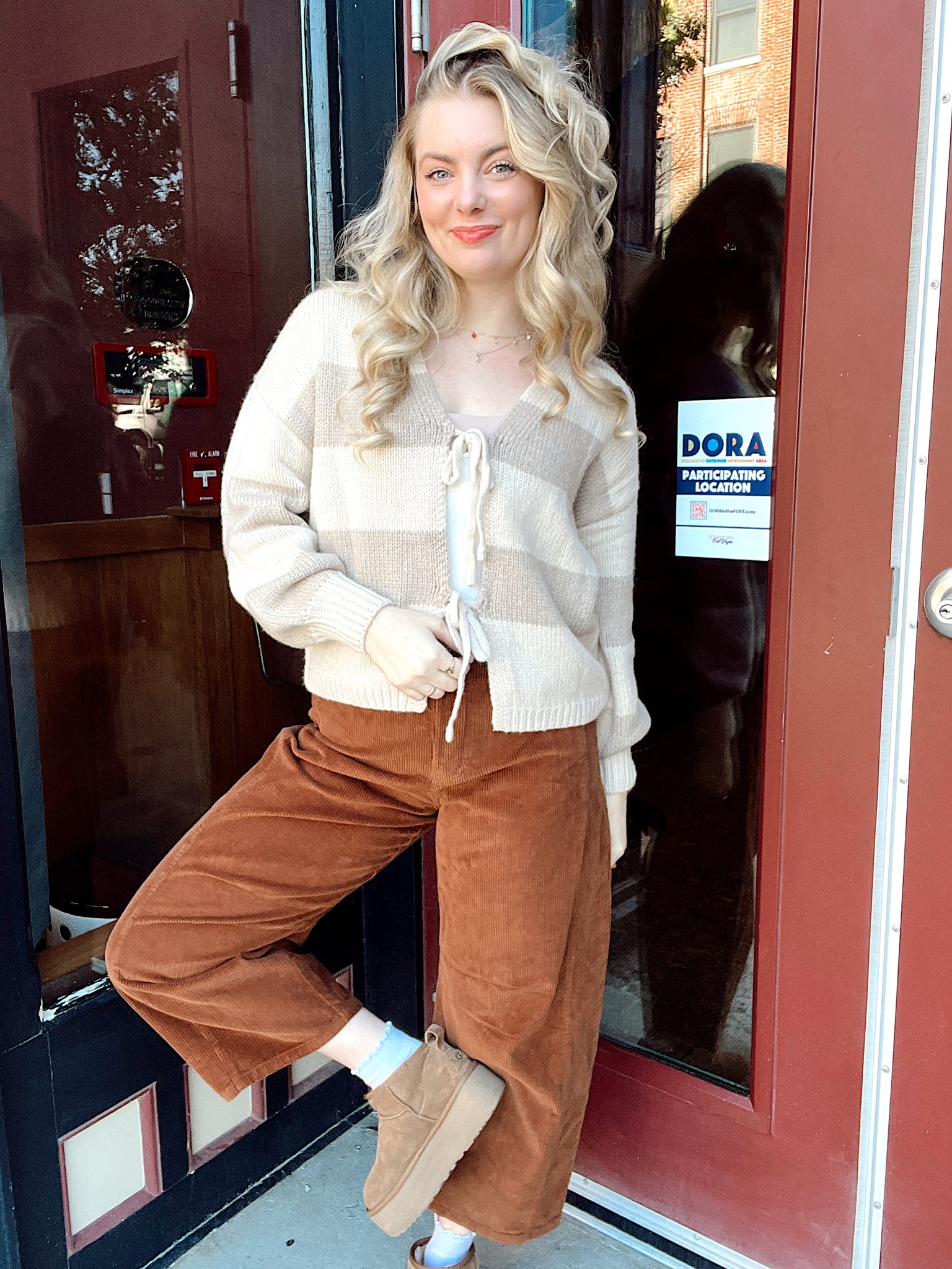 Bows and Ties Stripe Sweater