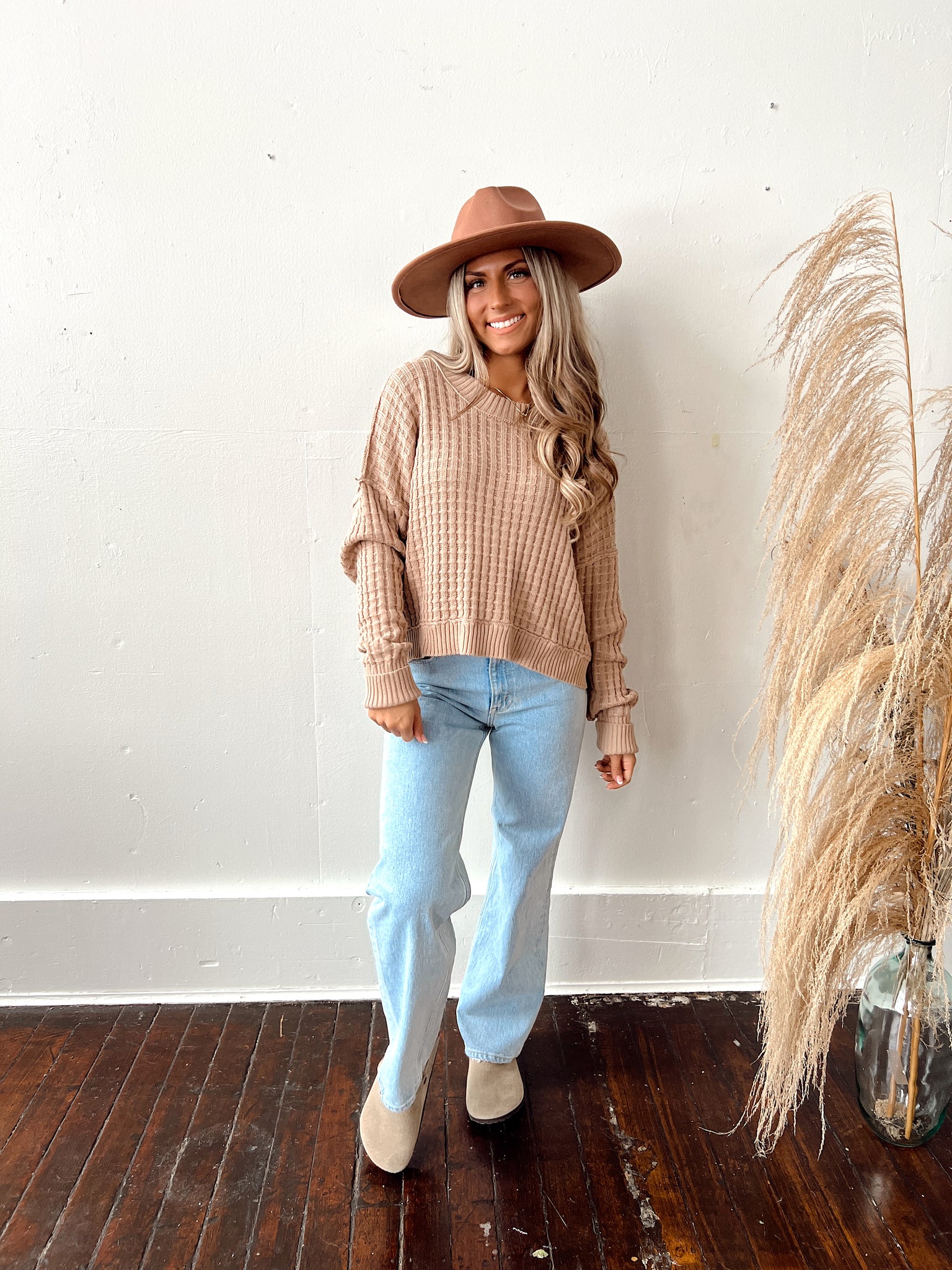 Sunsetter Ribbed Taupe Sweater