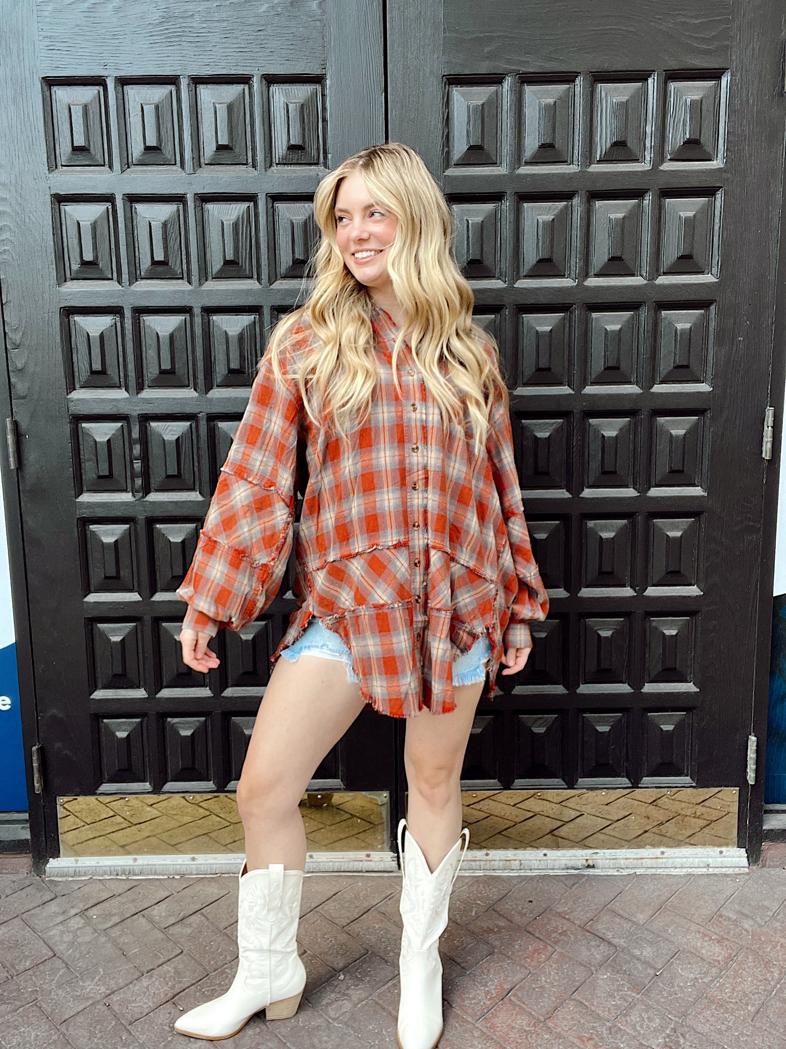 Apple Cider Red Button Down Flannel