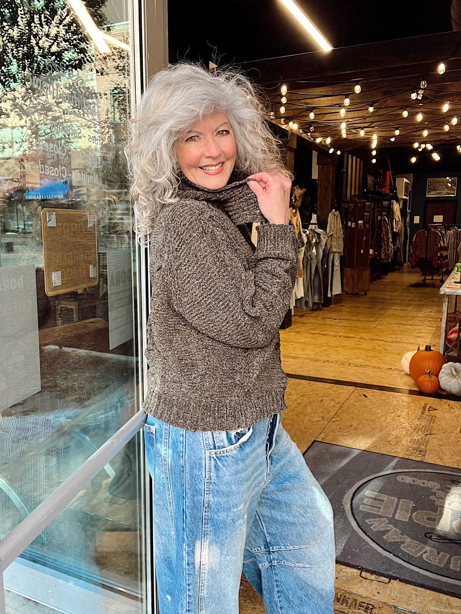 Changing Leaves Chenille Sweater