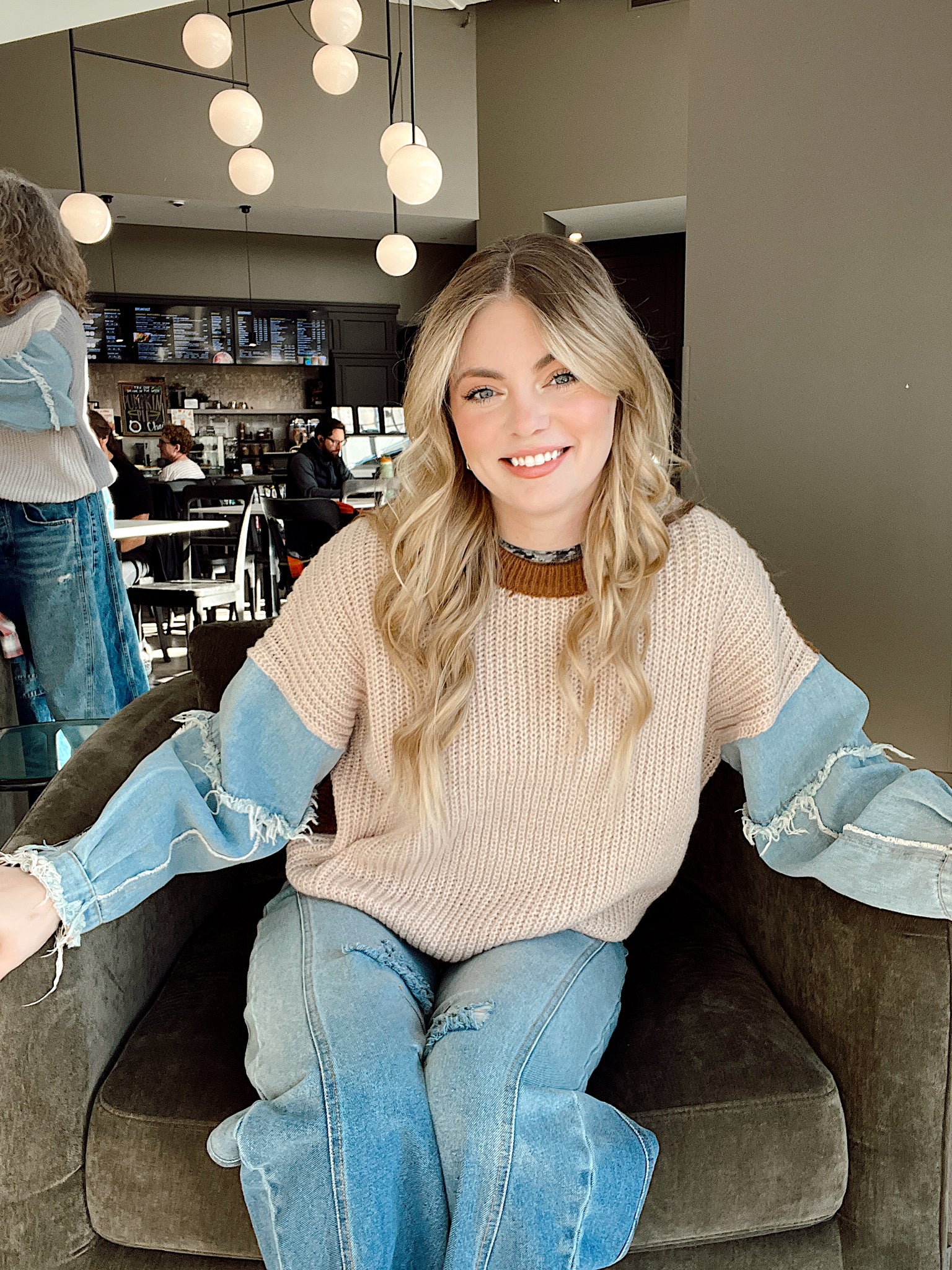 Mix It Up Sweater Brown/Tan