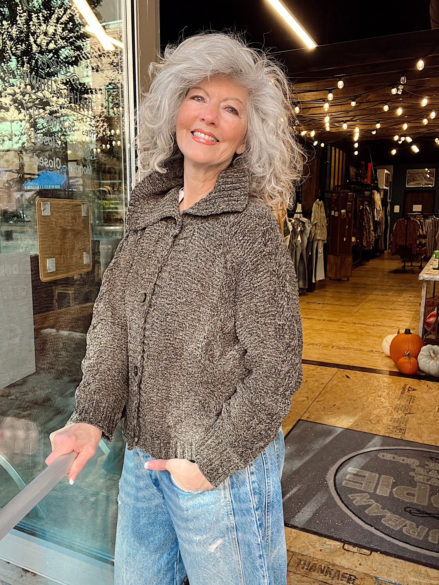 Changing Leaves Chenille Sweater