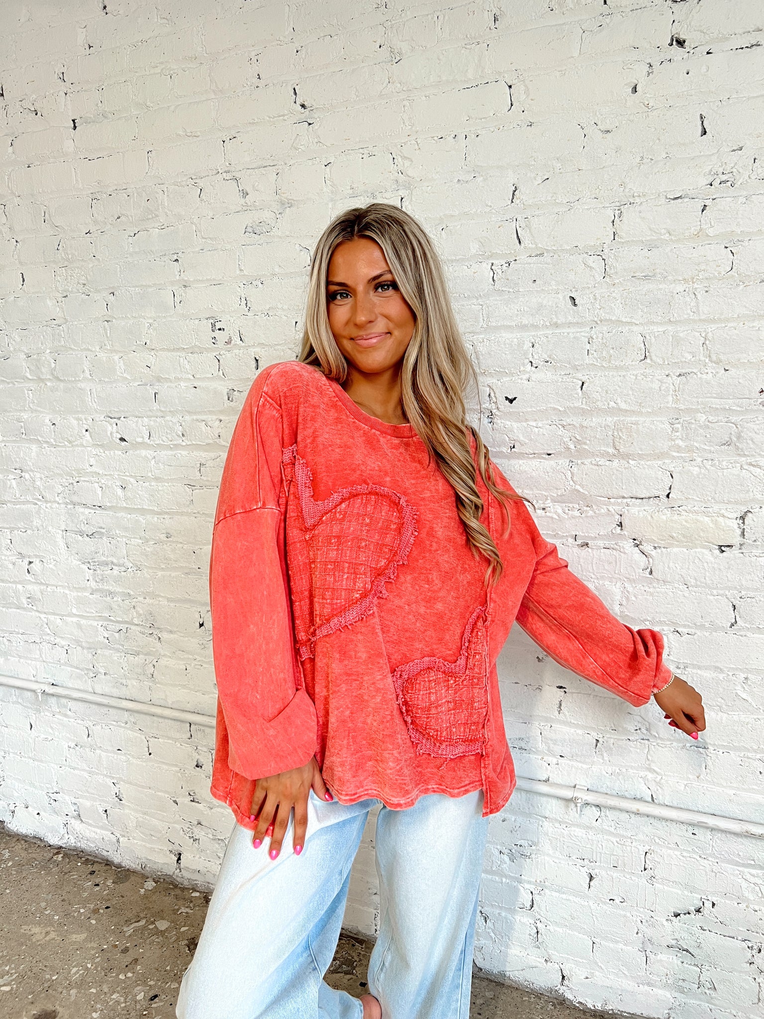 Be My Valentine Coral Top