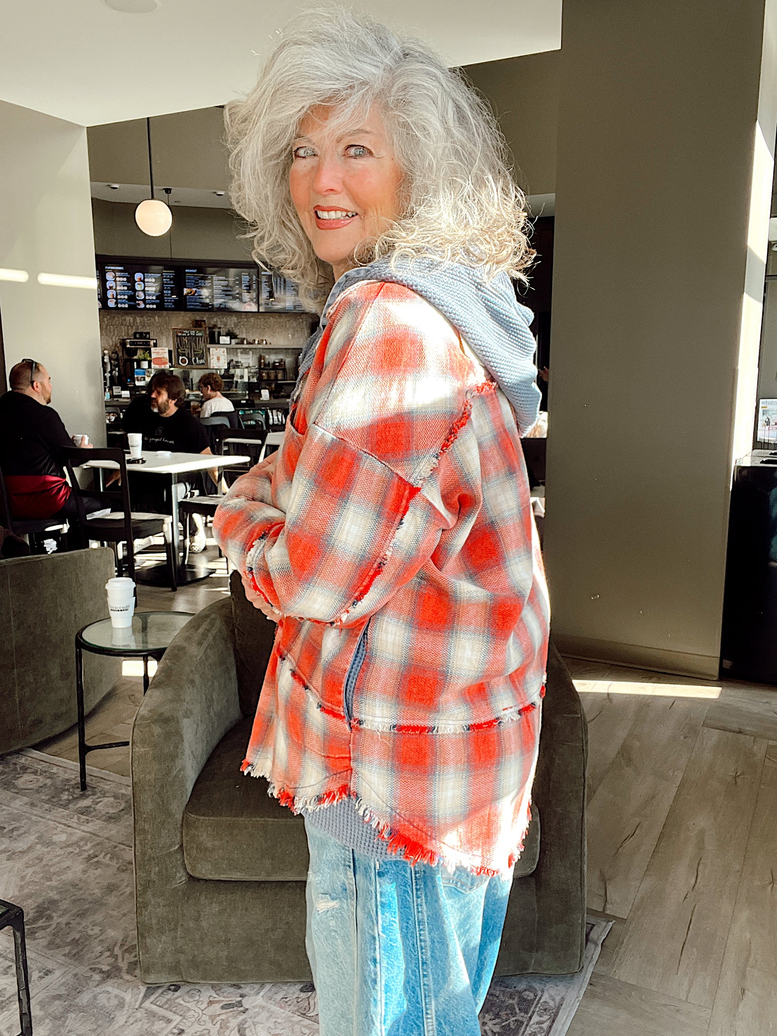 Crushin It Plaid Hoodie