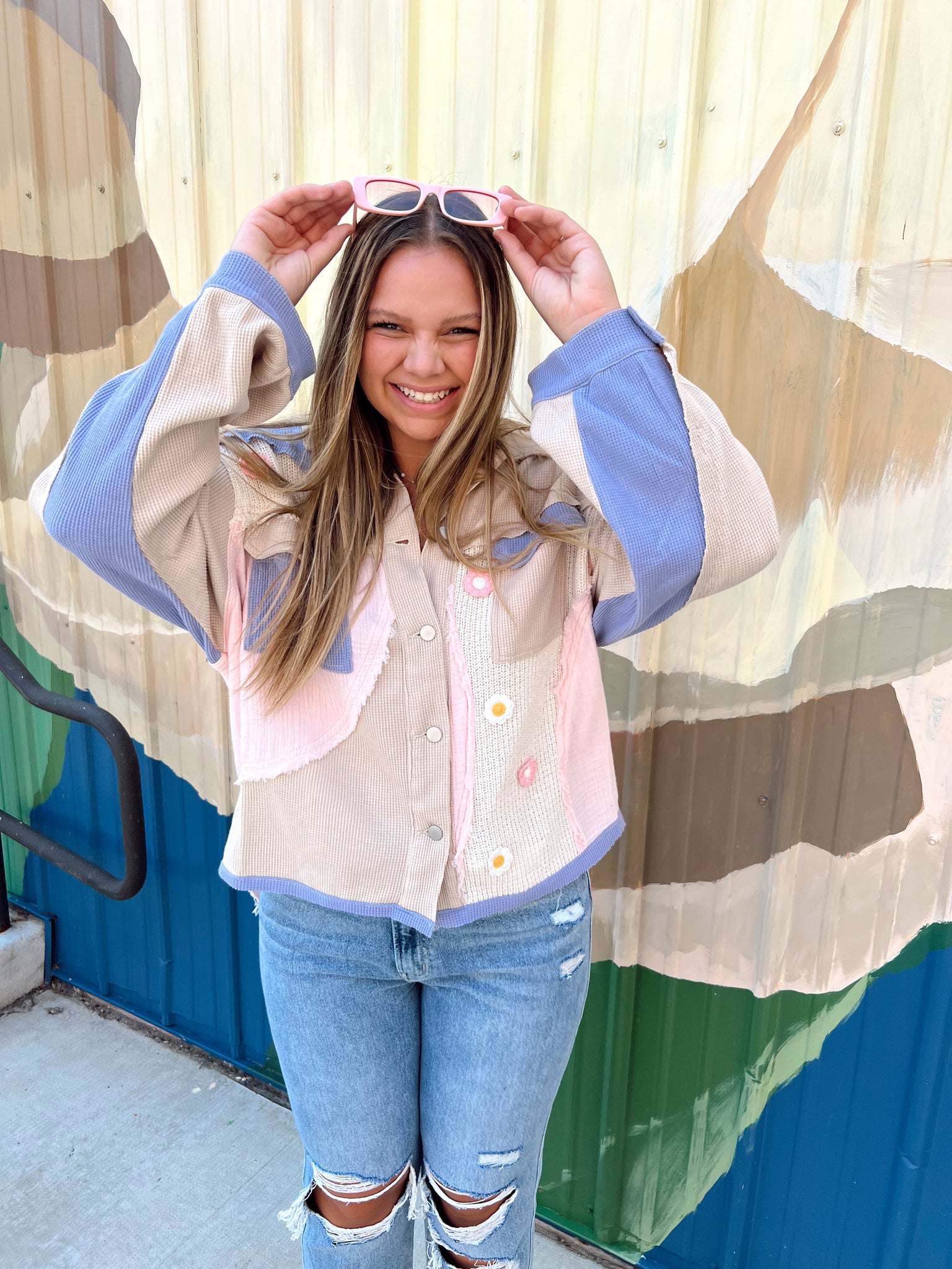 FINAL SALE- Esme Beige Floral Jacket