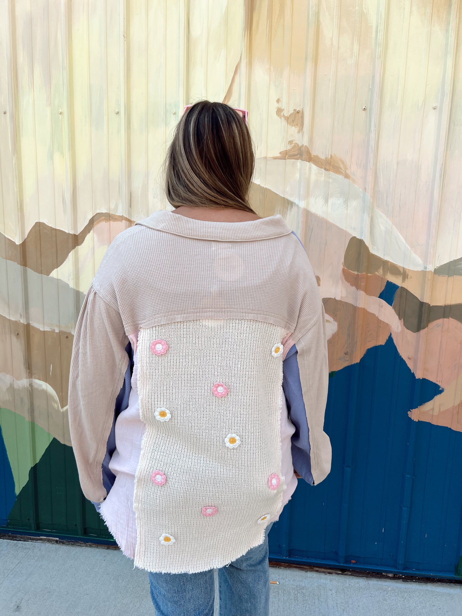 FINAL SALE- Esme Beige Floral Jacket