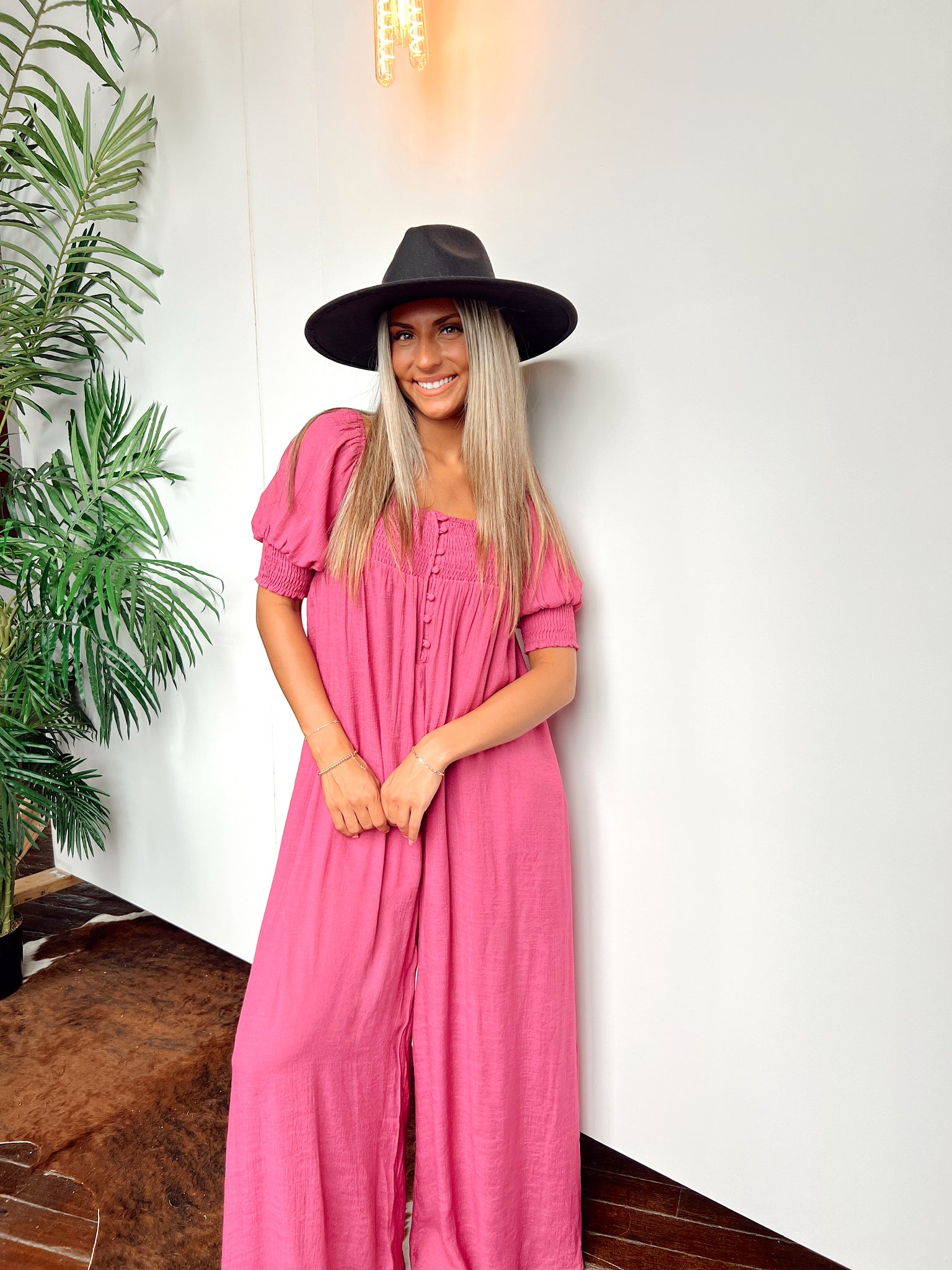 FINAL SALE- Cruel Summer Berry Jumpsuit