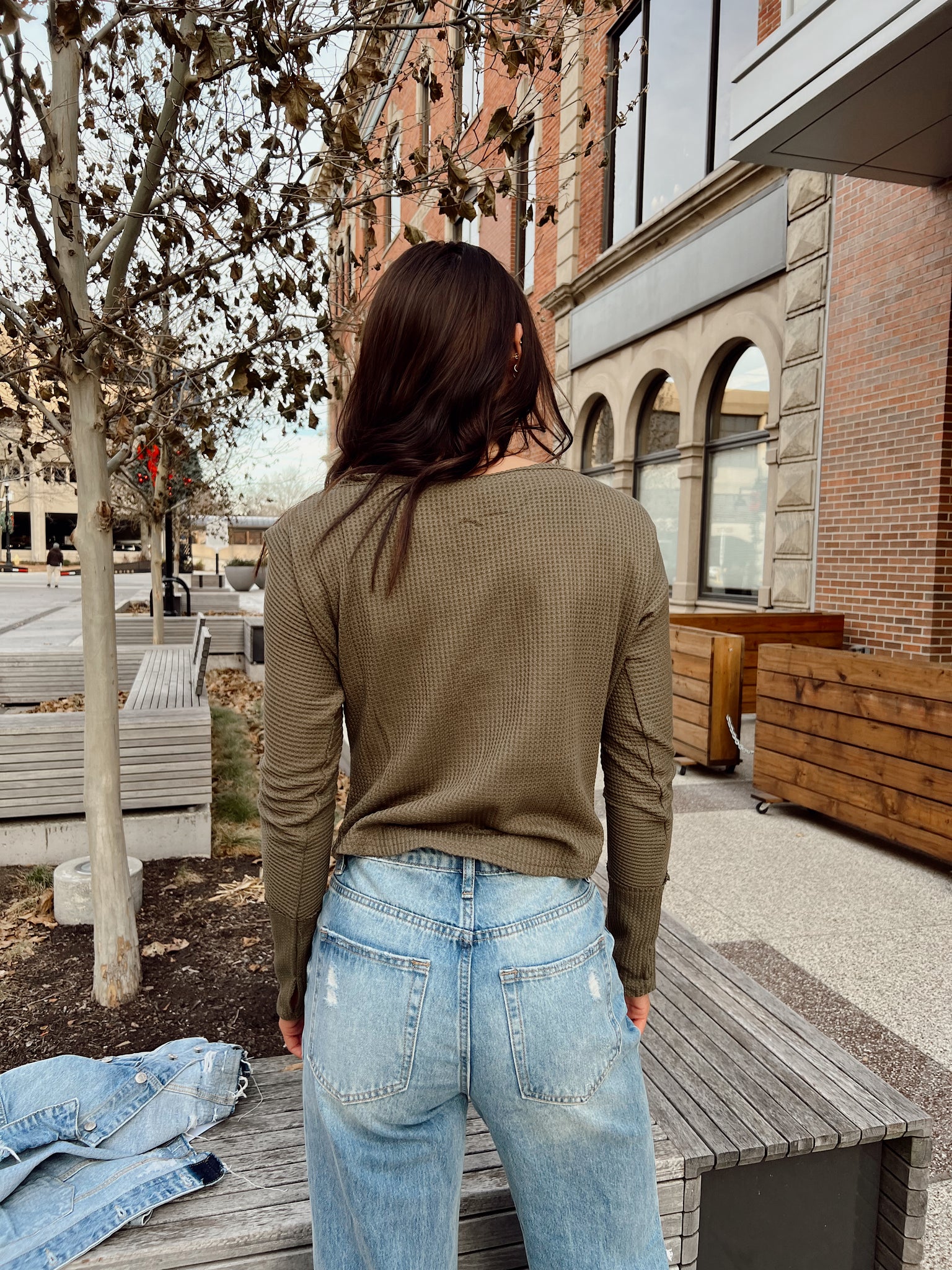 My Person Olive Off Shoulder Top