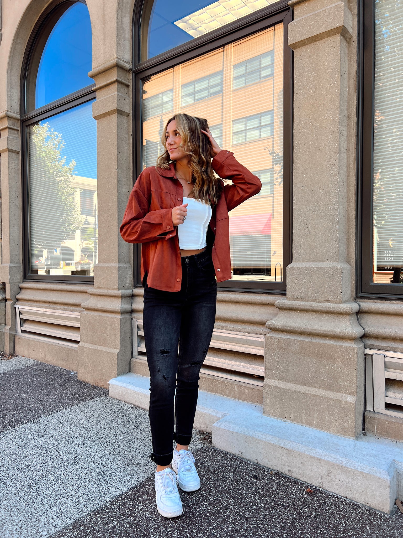 Sweet Darlin' Auburn Suede Jacket