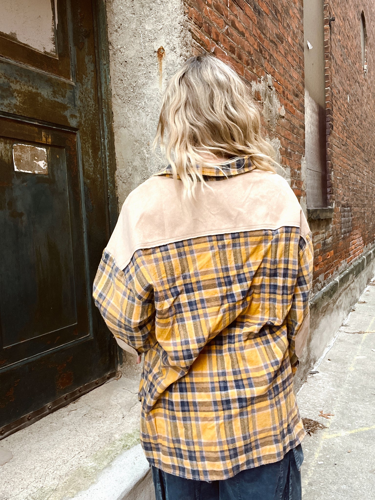 FINAL SALE Fall Vibes Mustard Plaid Flannel