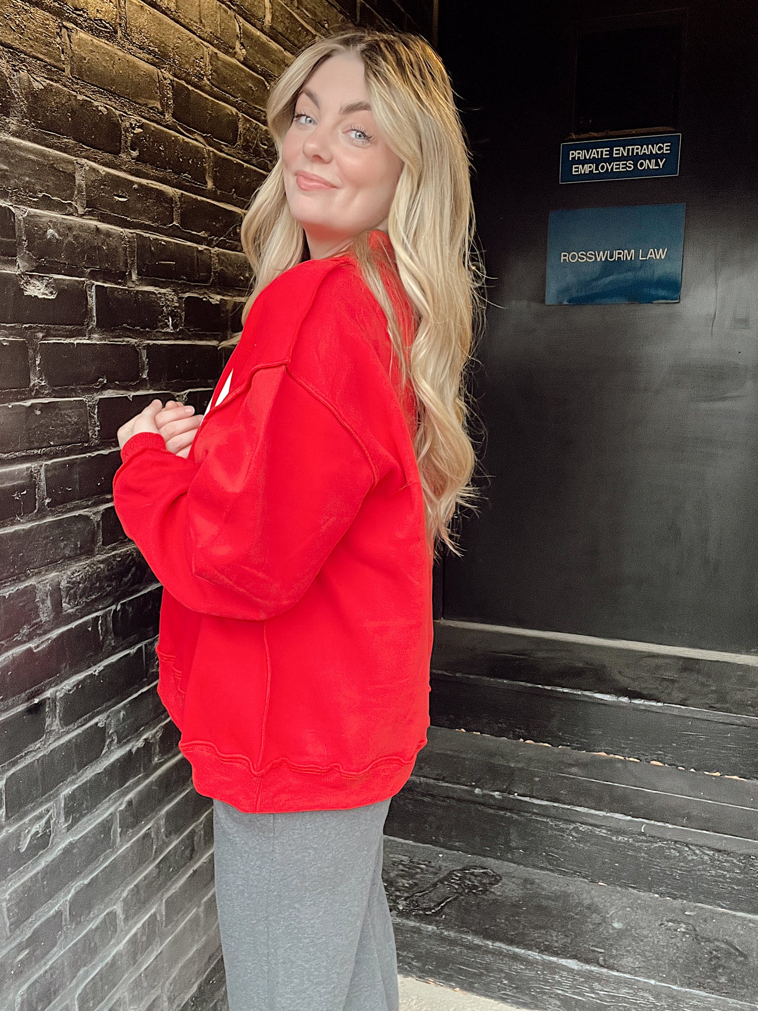 Indiana Mock Neck Crimson Red Sweatshirt