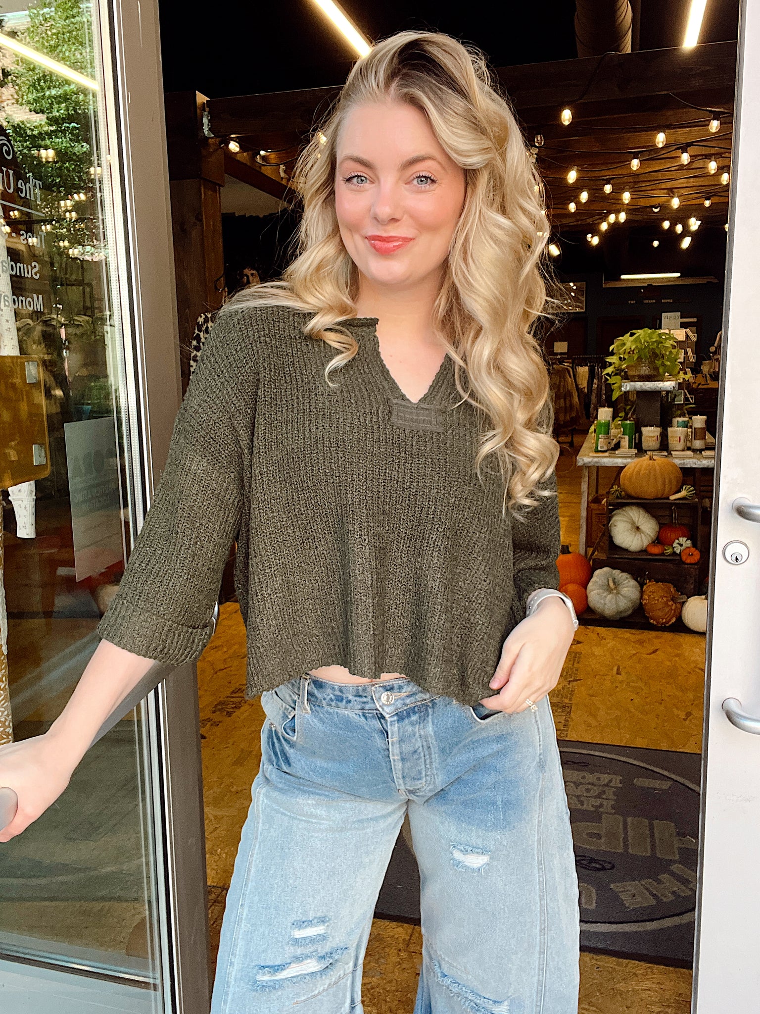 My Fav Dark Olive Sweater