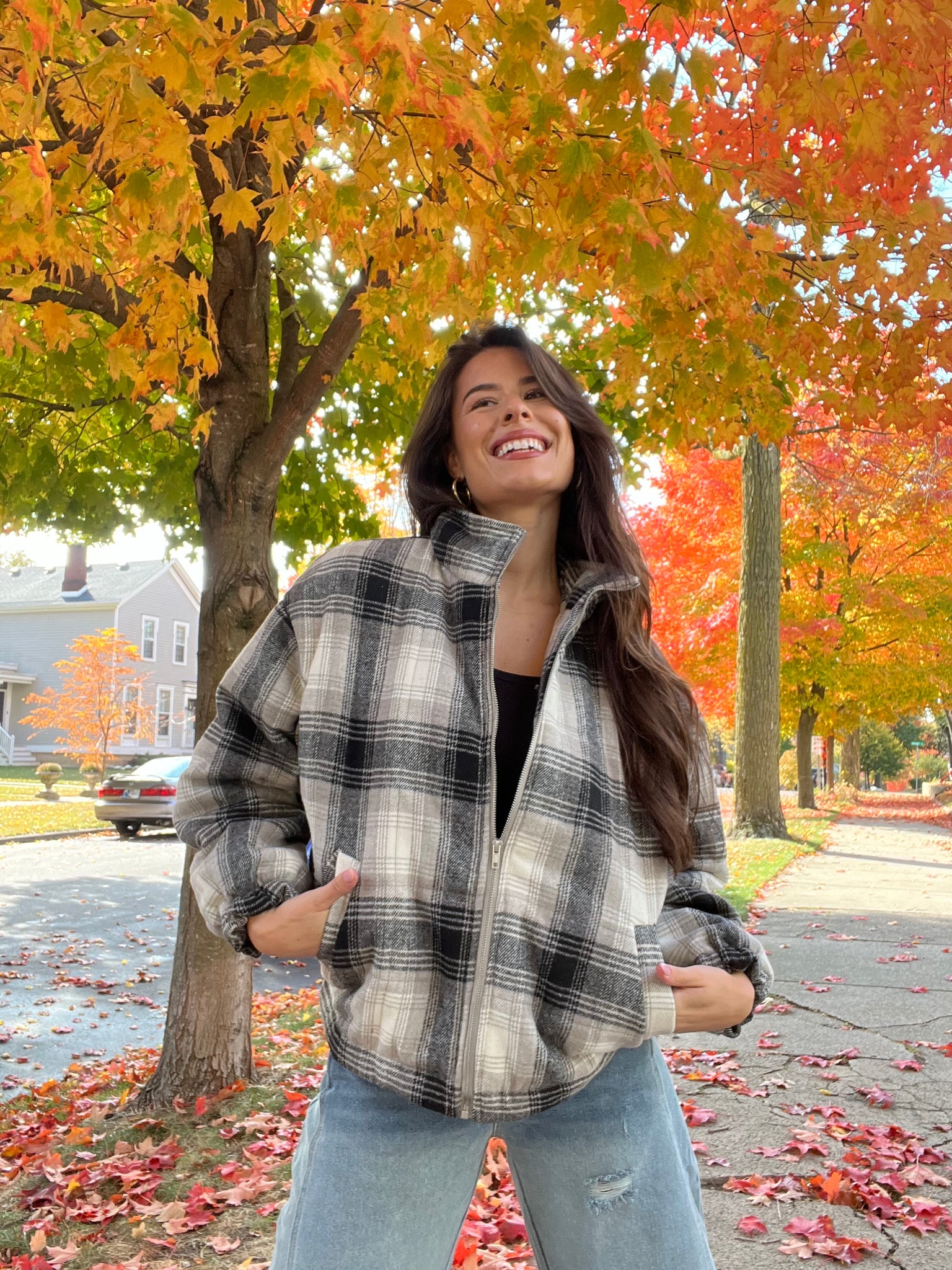 FINAL SALE- Plaid Puffer Jacket