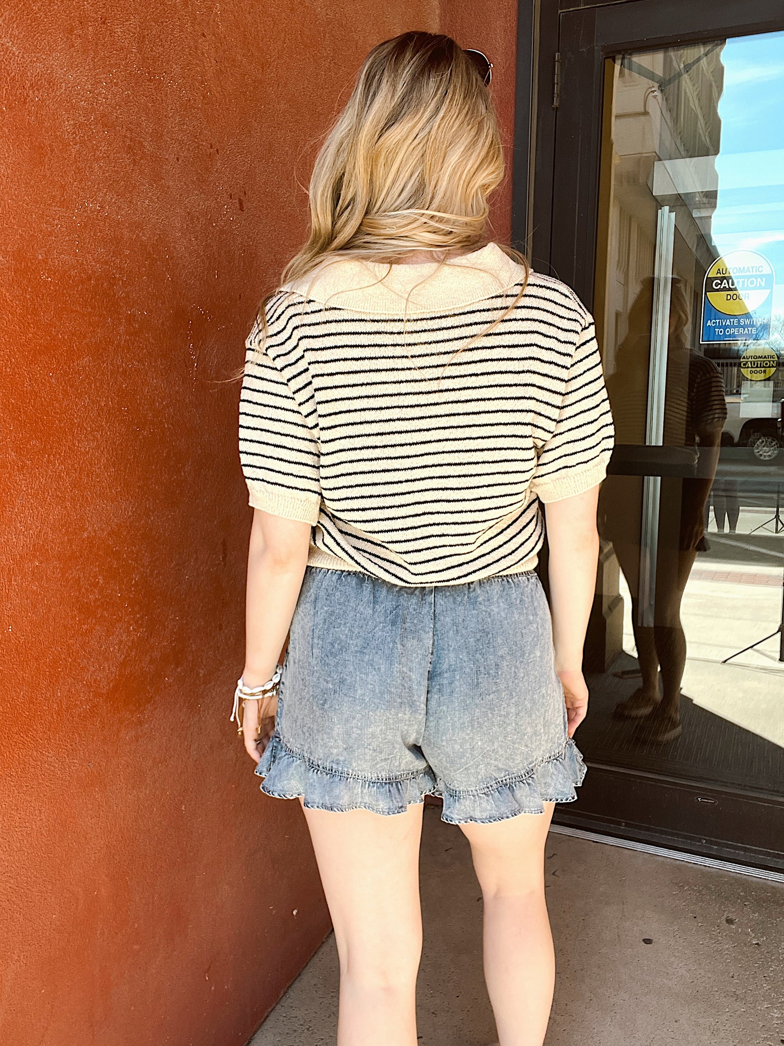 Ricky Tan Short Sleeve Knit Top