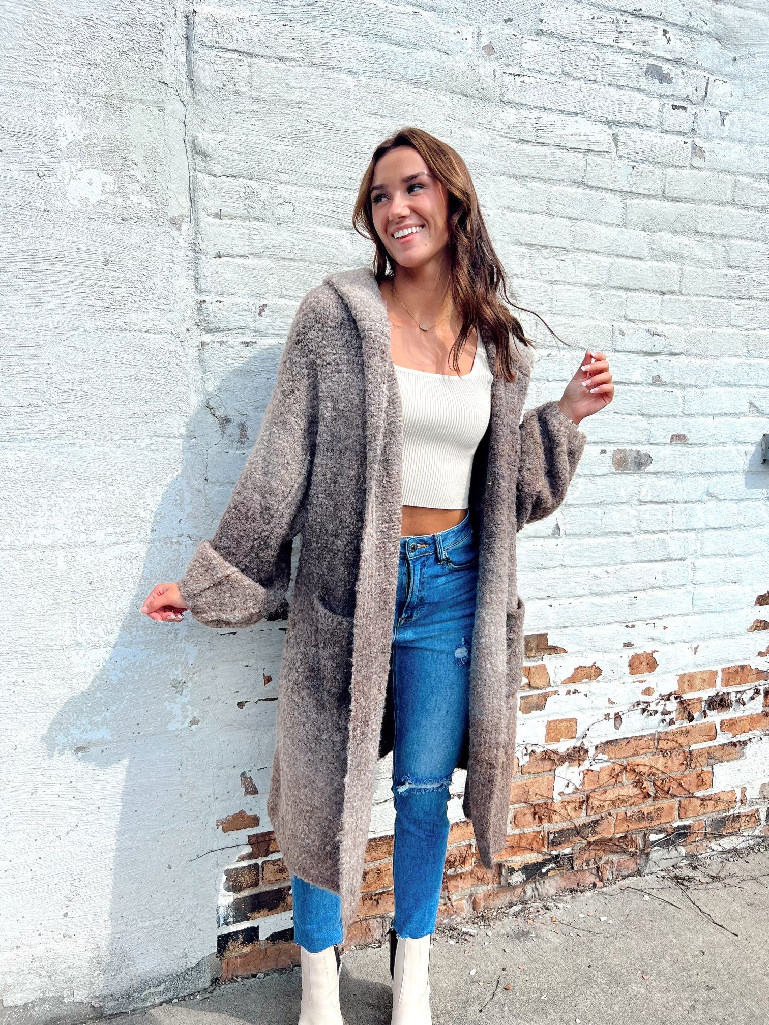 Warm & Fuzzy Brown Cardigan