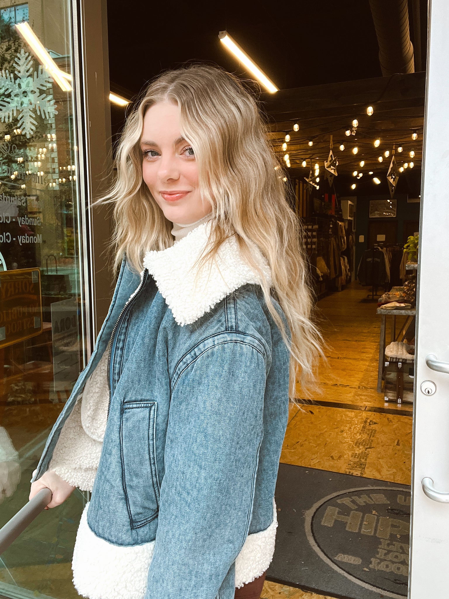 FINAL SALE- Oh So Retro Sherpa Lined Jacket