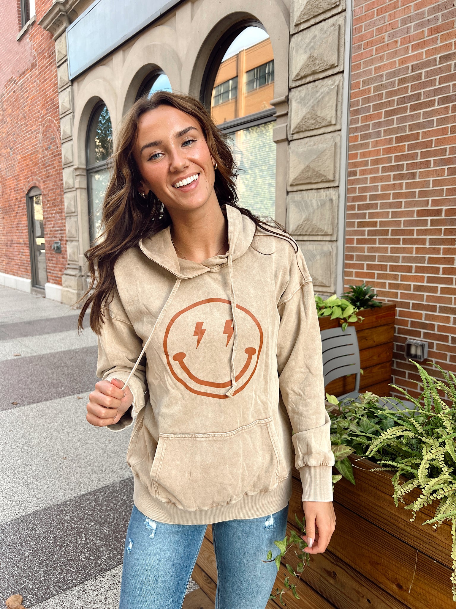 Smiley Face Camel Hoodie