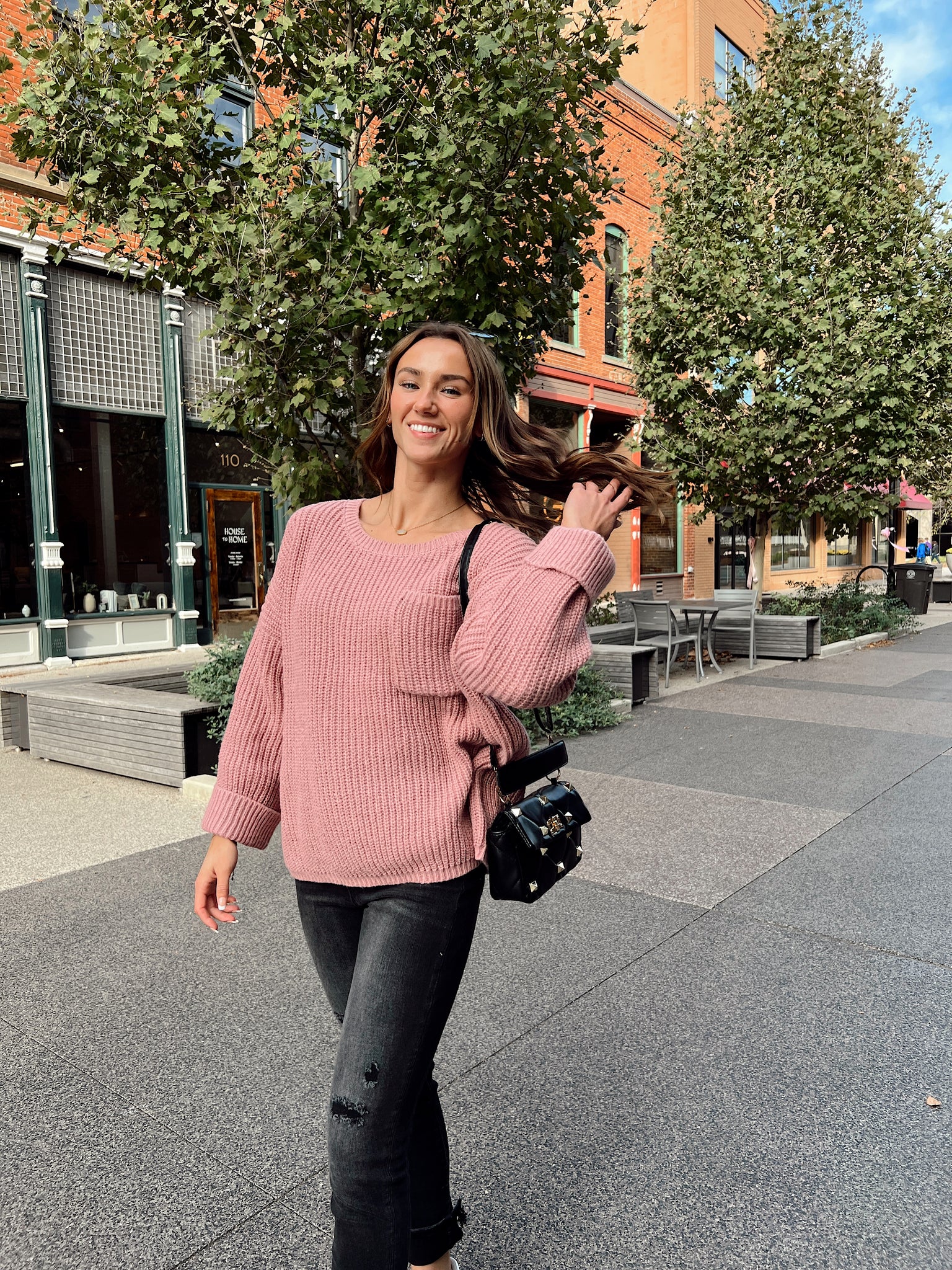 Just Friends Mauve Sweater