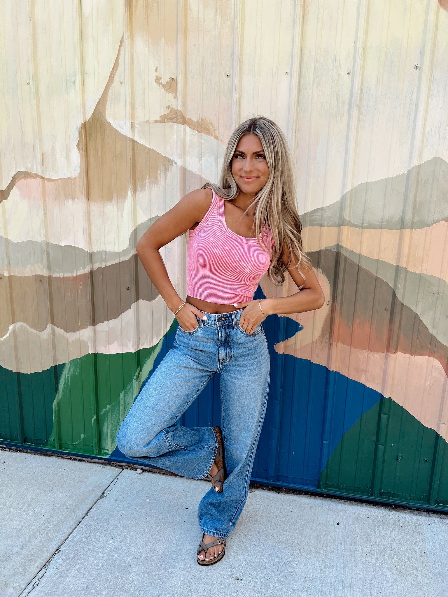Conway Medium Wash Dad Jeans