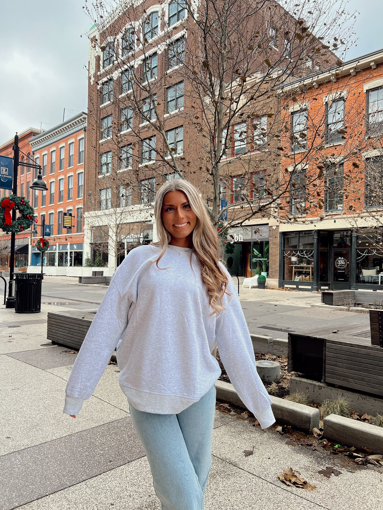Get Your Flirt On Heather Grey Sweatshirt
