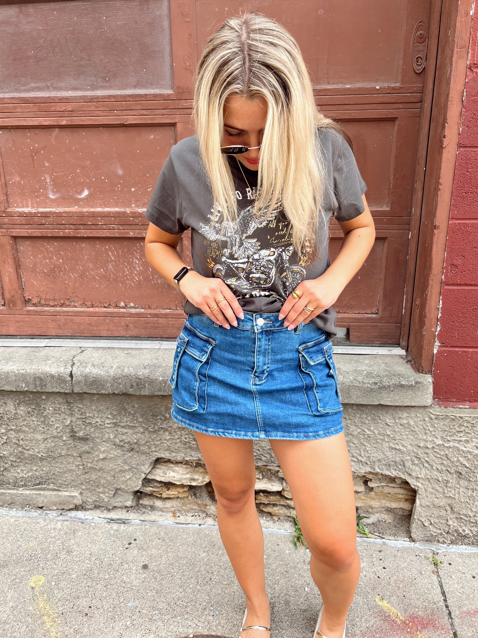 Match Made In Heaven Denim Skort